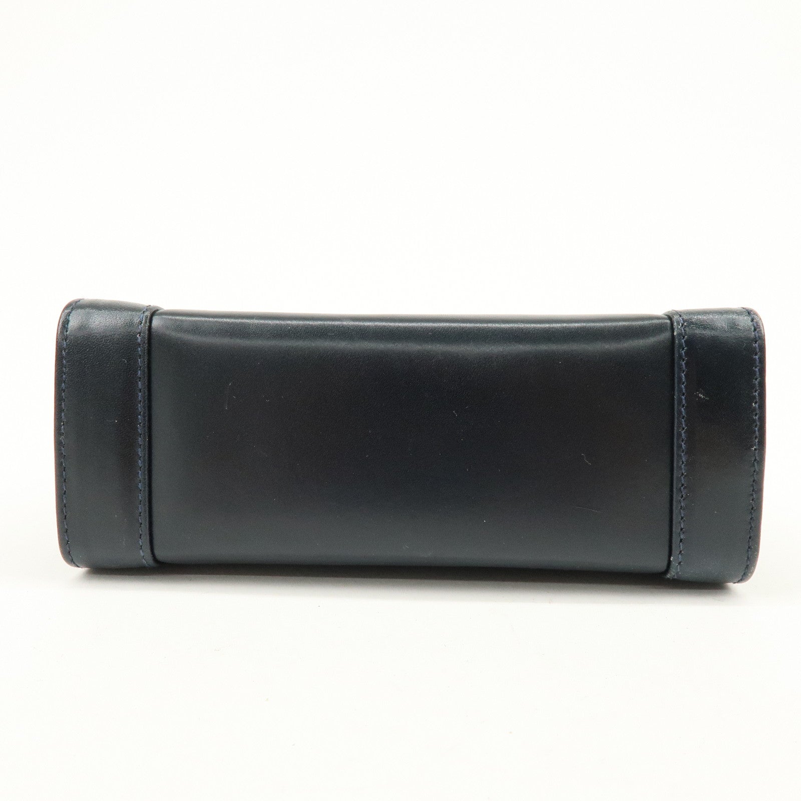 Ferragamo Gancini Leather Shoulder Bag Crossbody Bag Navy