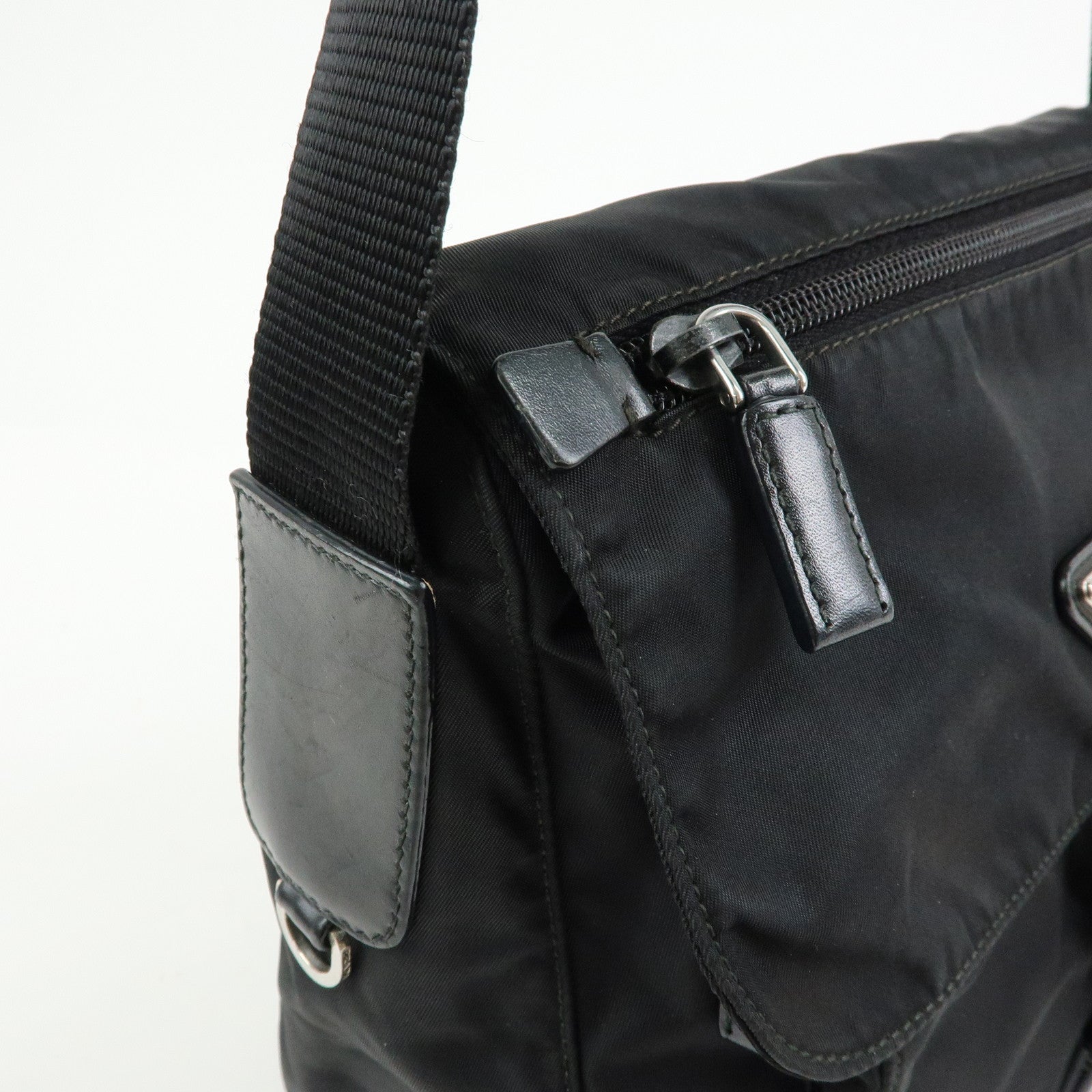 PRADA Sidonie Leather Chain Mini Shoulder Crossbody Bag Pink Black