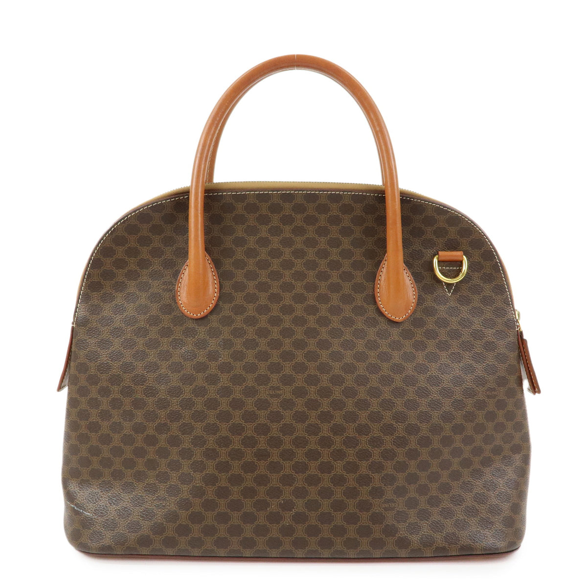 CELINE Macadam PVC Leather 2Way Bag Hand Bag Brown CELINE Macadam Canvas Hand Bag PVC Leather 2way Brown Auth 62941 main image 0