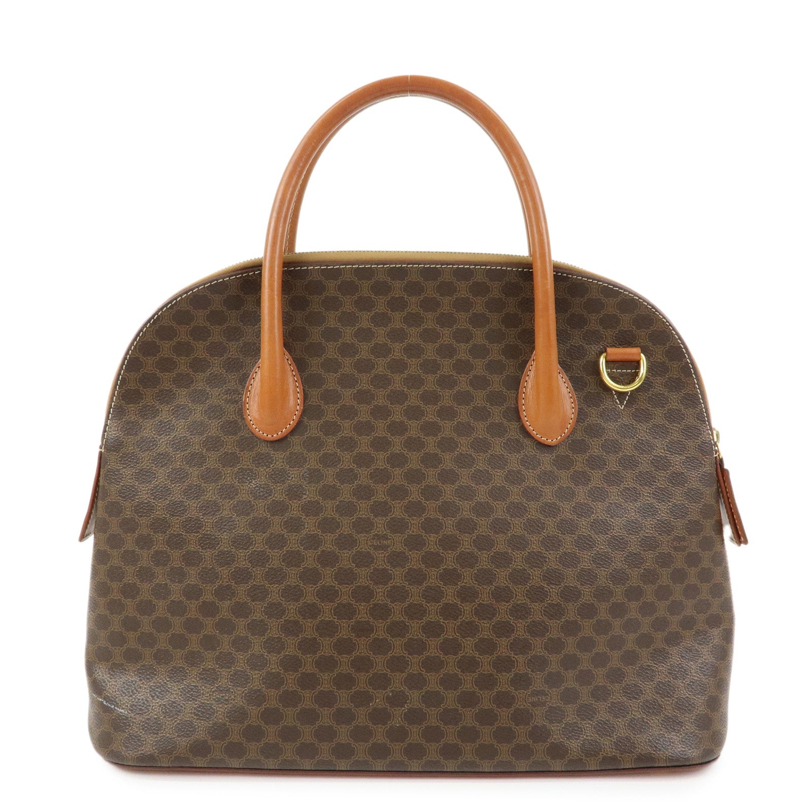 CELINE Macadam PVC Leather 2Way Bag Hand Bag Brown