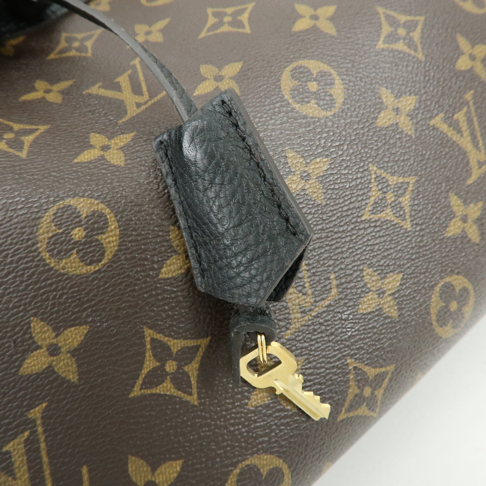 Louis Vuitton Monogram Canvas Leather Retiro Hand Bag Brown M50058