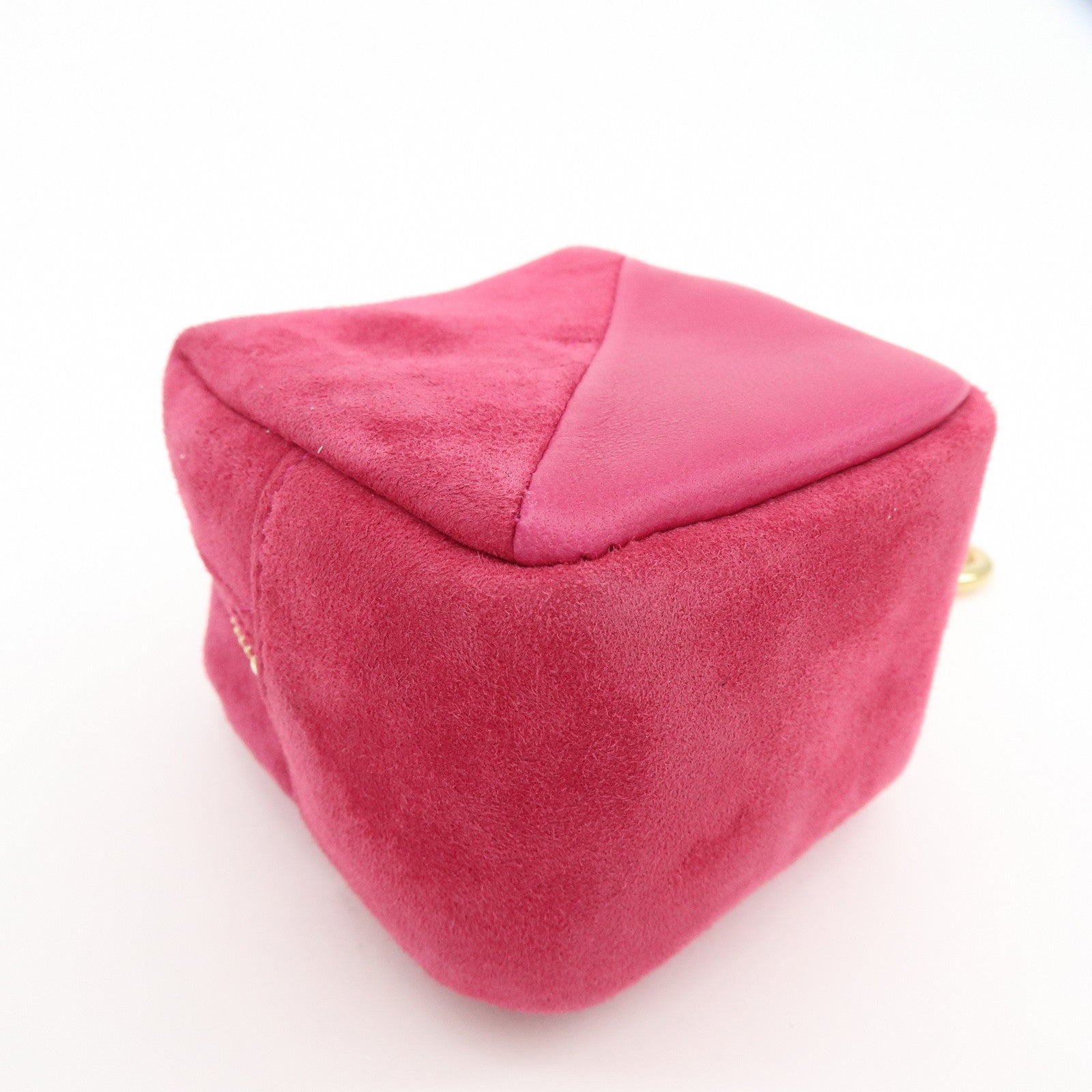 SAINT LAURENT PARIS Casandra Suede Leather Jamie Cube Pouch 669964