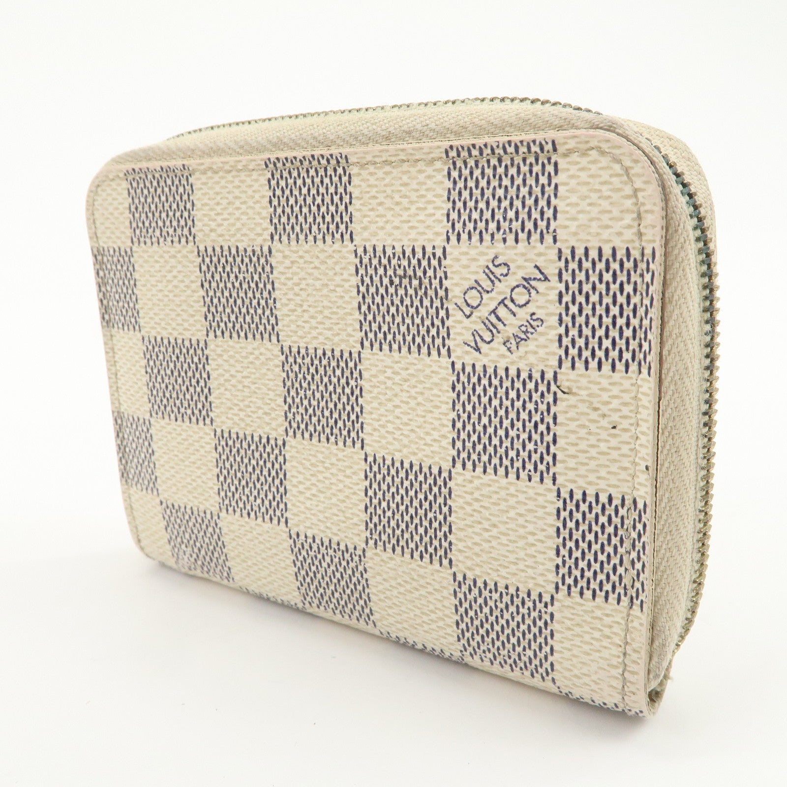 Louis Vuitton Damier Azur Zippy Coin Purse Coin Case Ivory N63069
