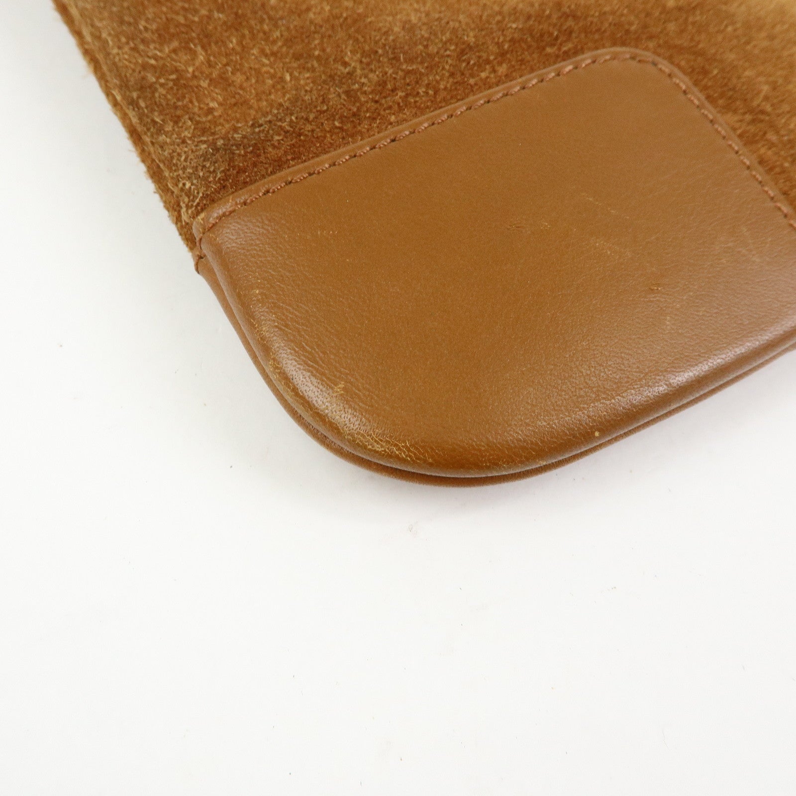 LOEWE Anagram Suede Leather Shoulder Crossbody Bag Brown Authentic Used F/S