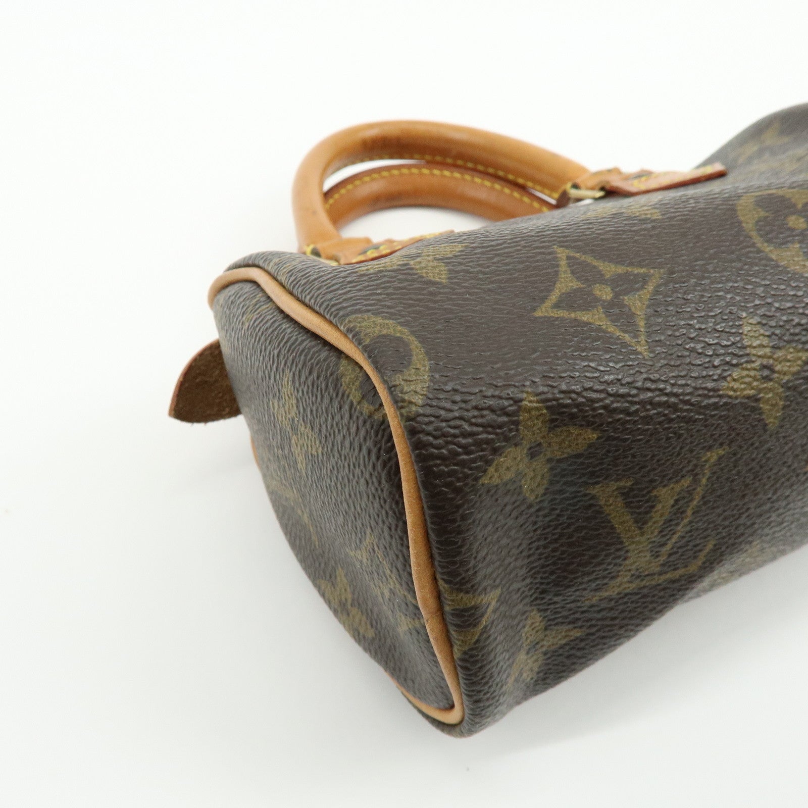 Louis Vuitton Monogram Mini Speedy Hand Bag & Strap Brown M41534