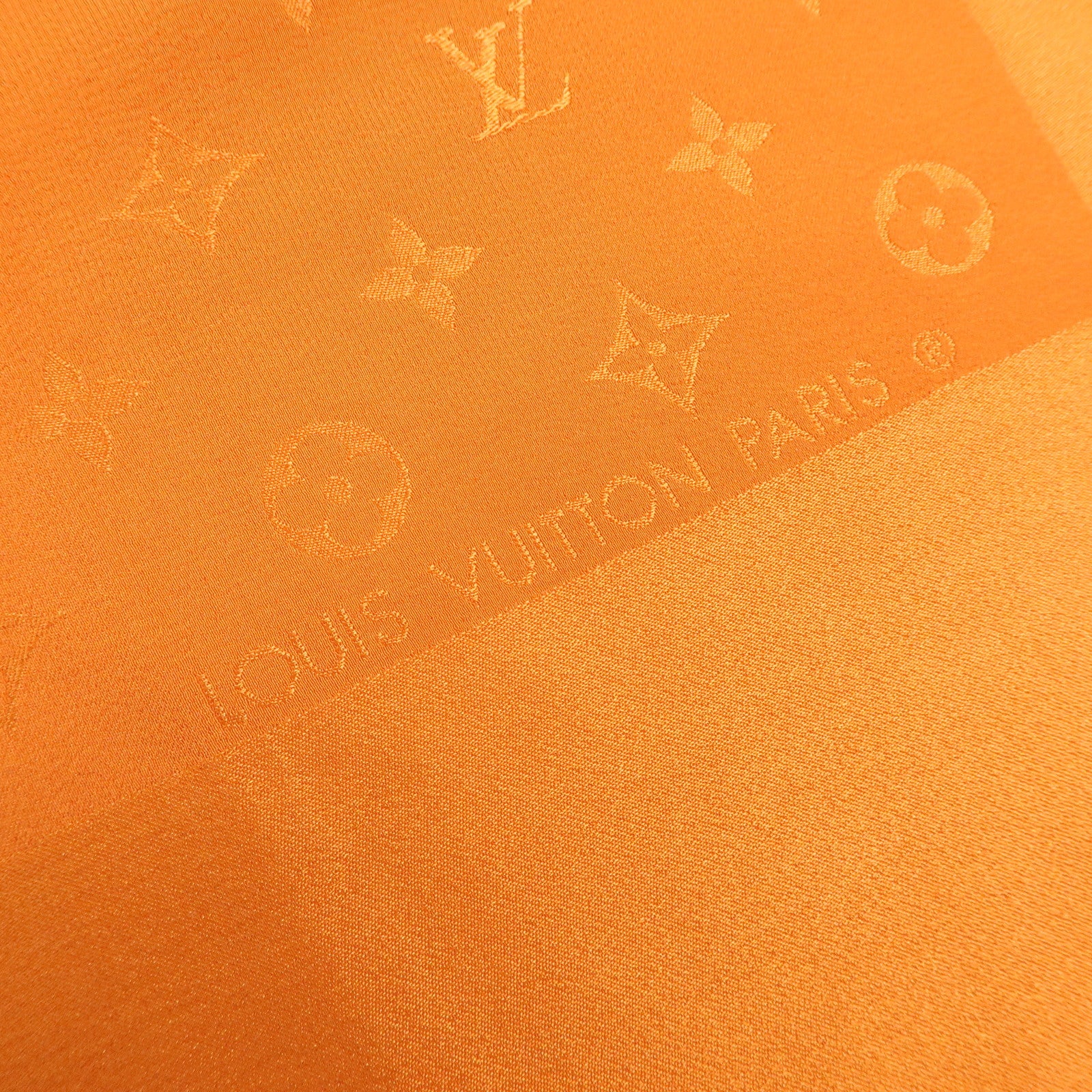 Louis Vuitton Monogram Silk 100% Scarf Orange