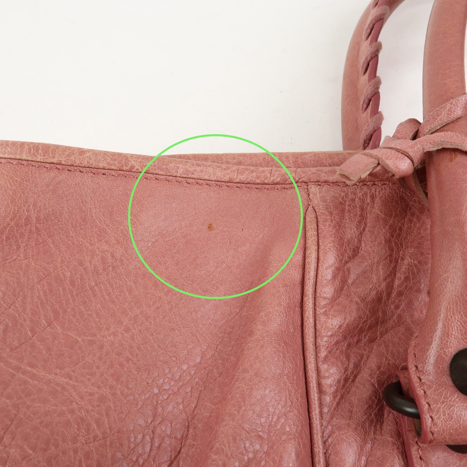 BALENCIAGA The Sunday Leather Tote Bag Hand Bag Pink 228750