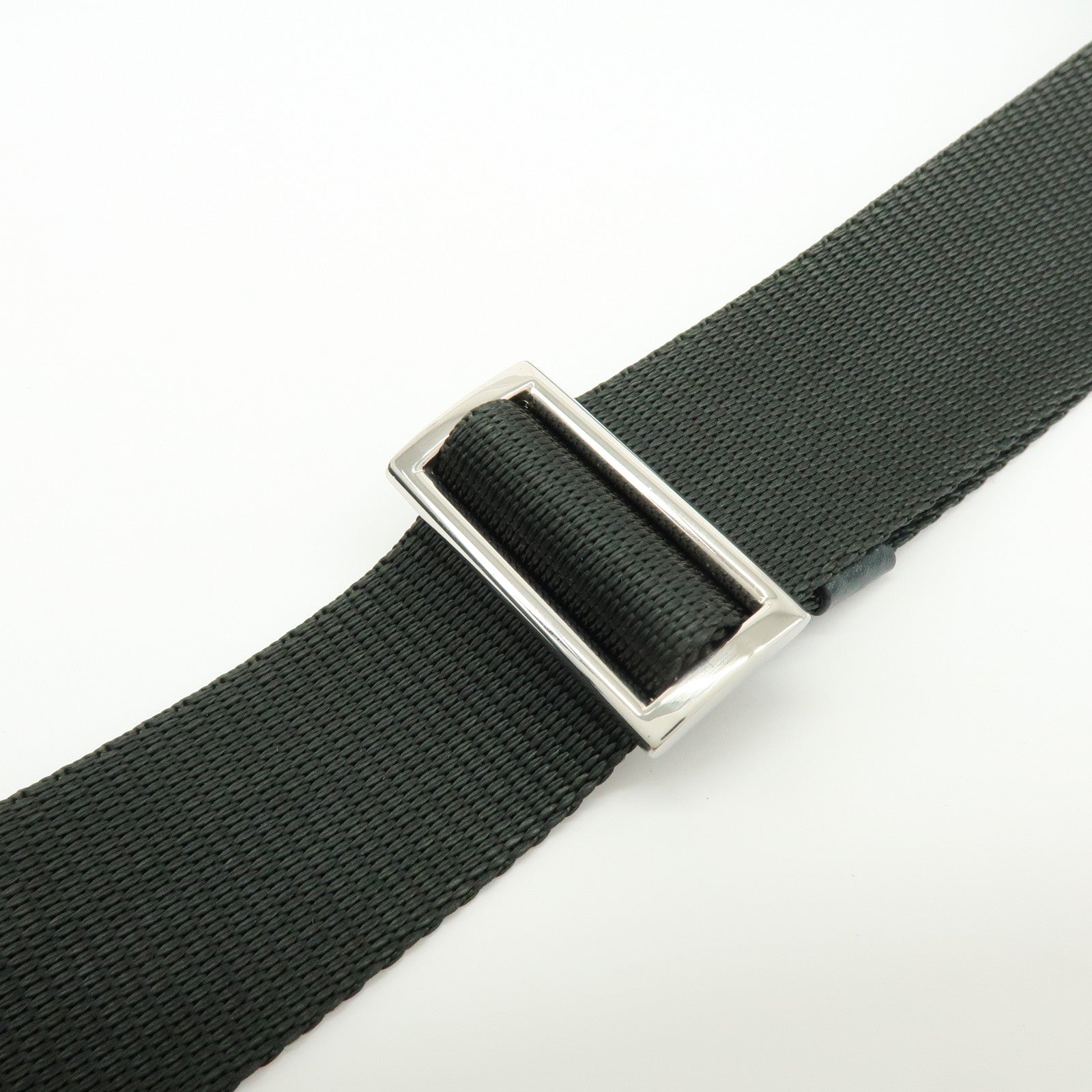 PRADA Triangle Logo Nylon Leather Shoulder Crossbody Bag Dark Brown