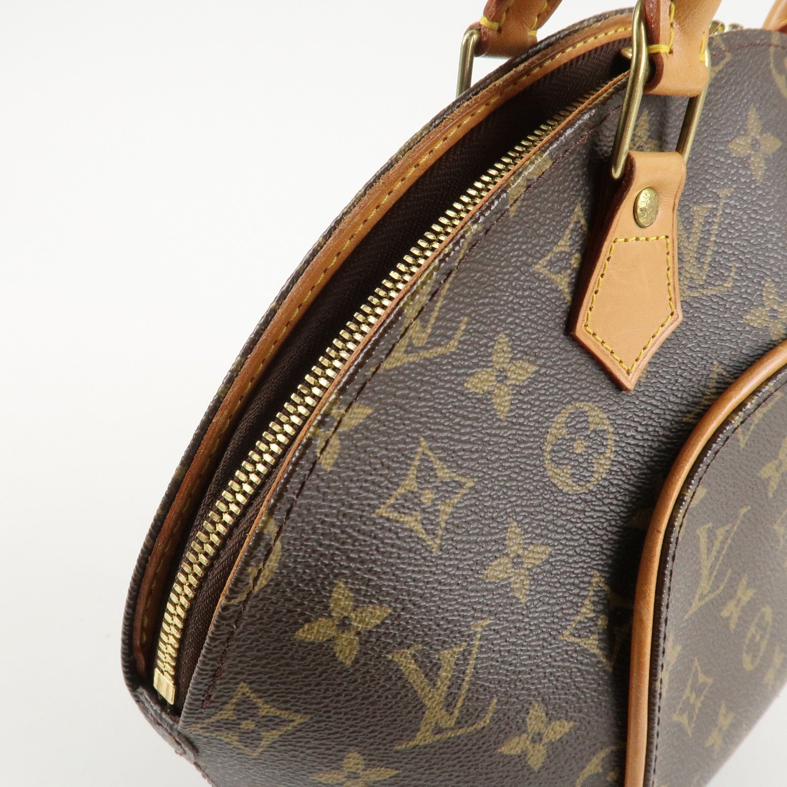Louis Vuitton Monogram Canvas Ellipse PM Hand Bag Brown M51127 Used