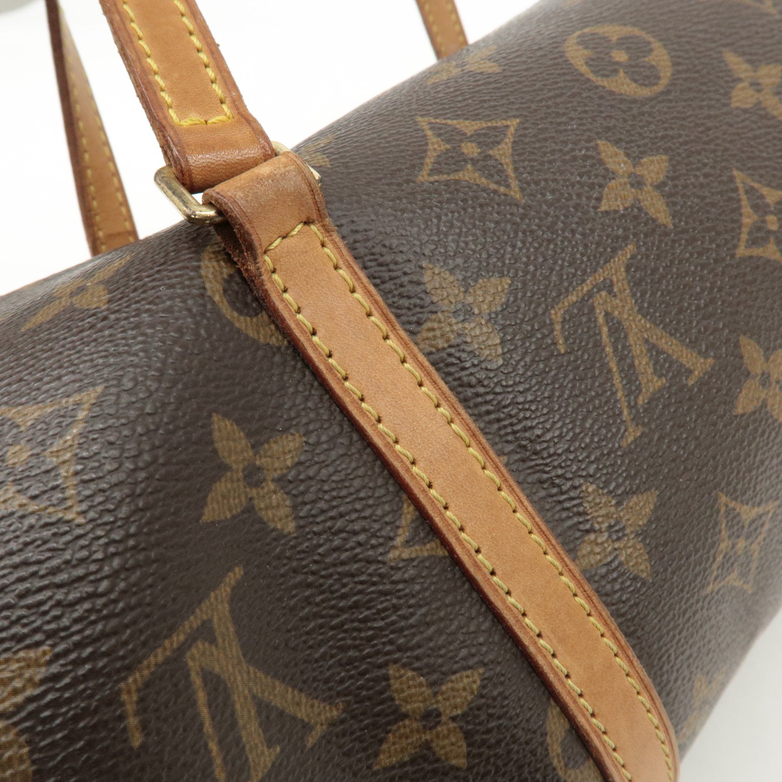 Louis Vuitton Monogram Papillon 30 Hand Bag New Style Brown M51385 Used