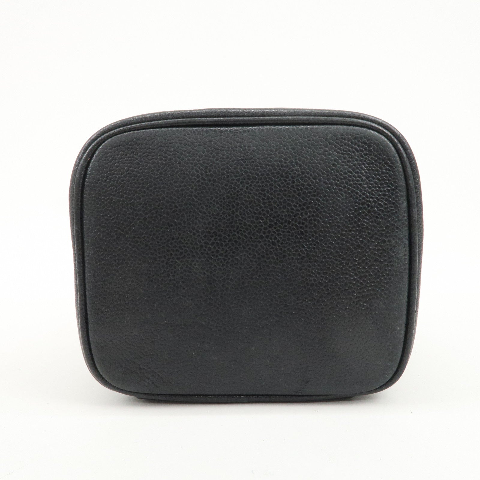 CHANEL COCO Mark Caviarskin Vanity Bag Hand Bag Black A01998