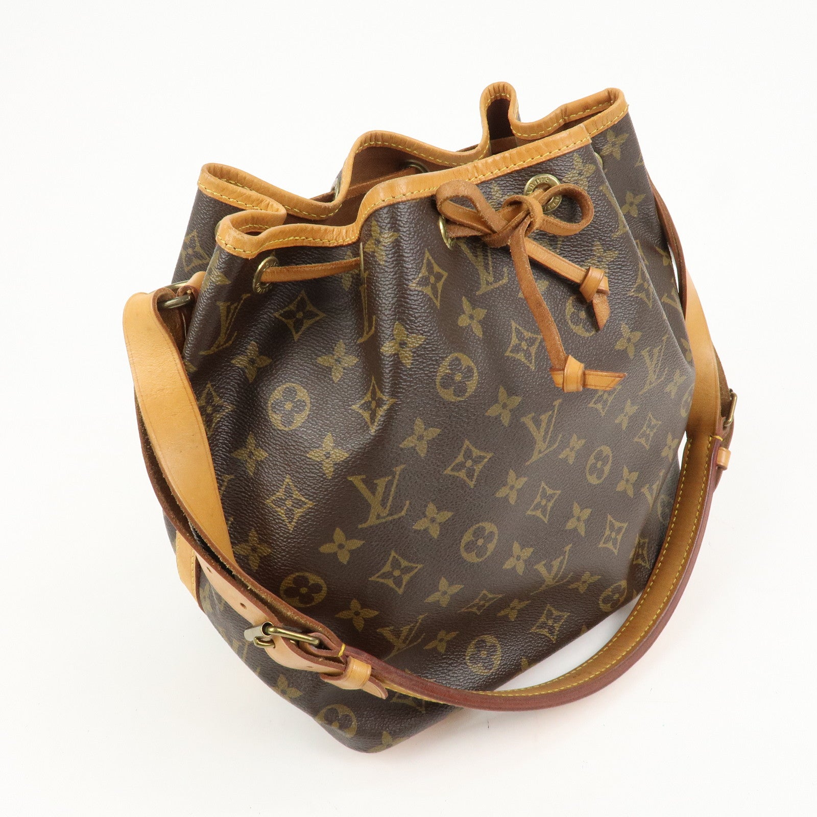 Louis Vuitton Monogram Petit Noe Shoulder Bag Brown M42226