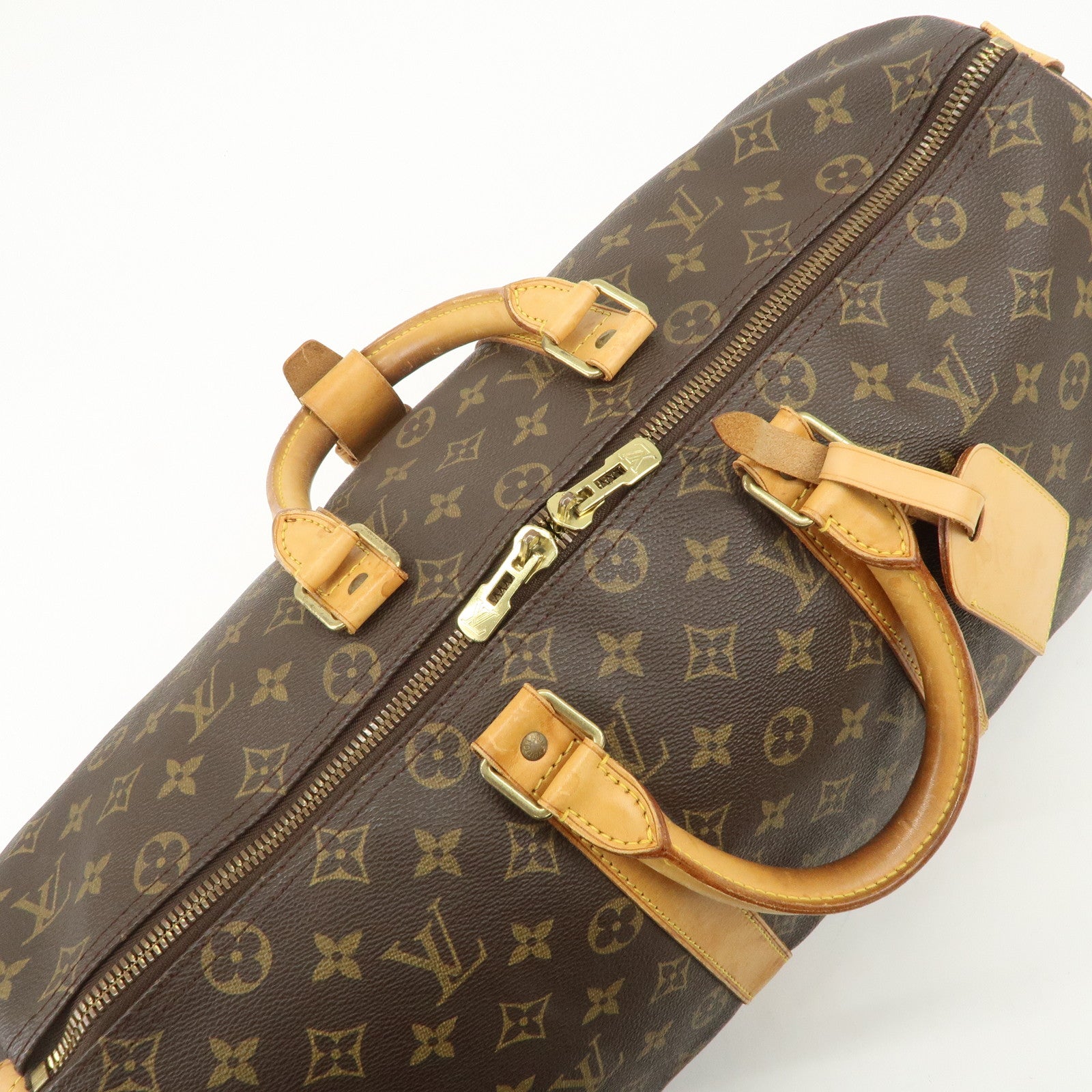 Louis Vuitton Monogram Canvas Keep All 45 Boston Bag Brown M41428
