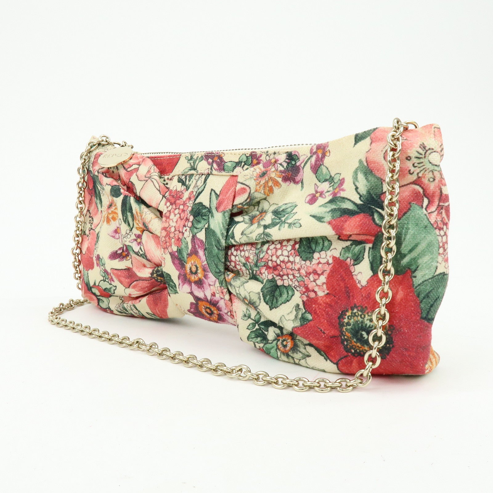 VALENTINO RED Valentino Canvas Ribbon Flower Chain Shoulder Bag