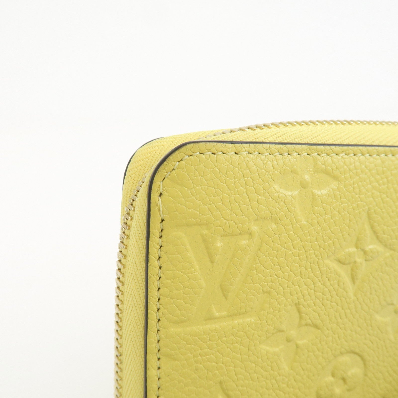 Louis Vuitton Monogram Empreinte Round Zippy Wallet Jaune M82043