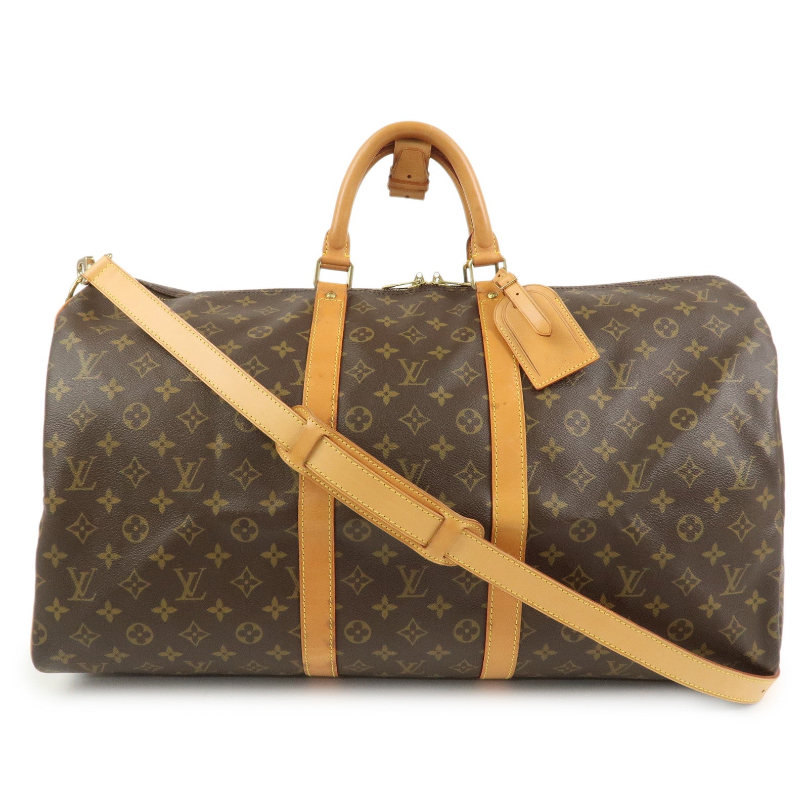 Louis Vuitton Monogram Keep All Bandouliere 55 Boston Bag M41414