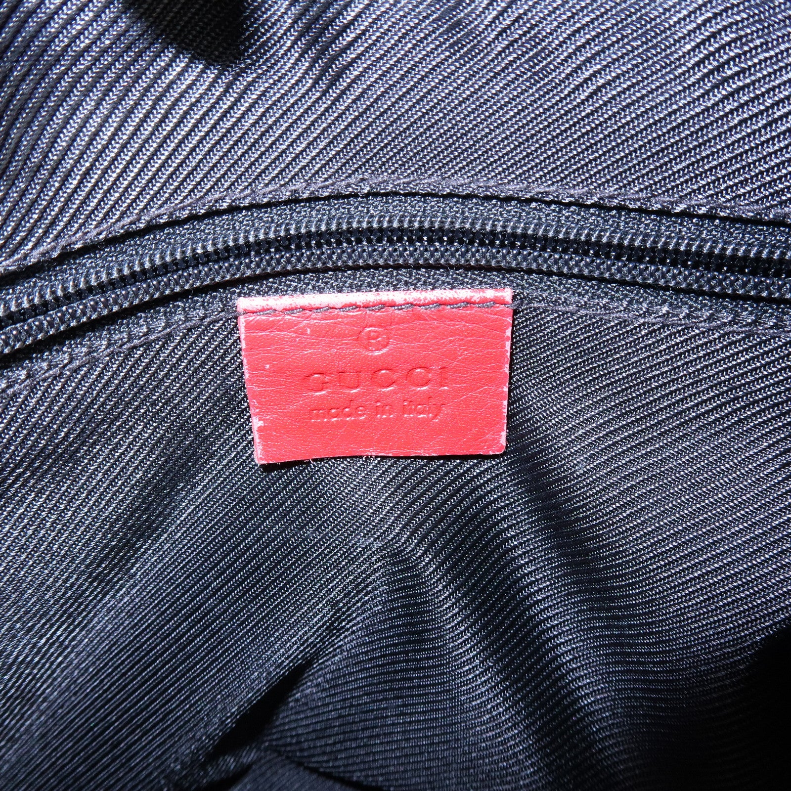 GUCCI GG Canvas Leather Shoulder Bag Beige Red 001・4206・001998