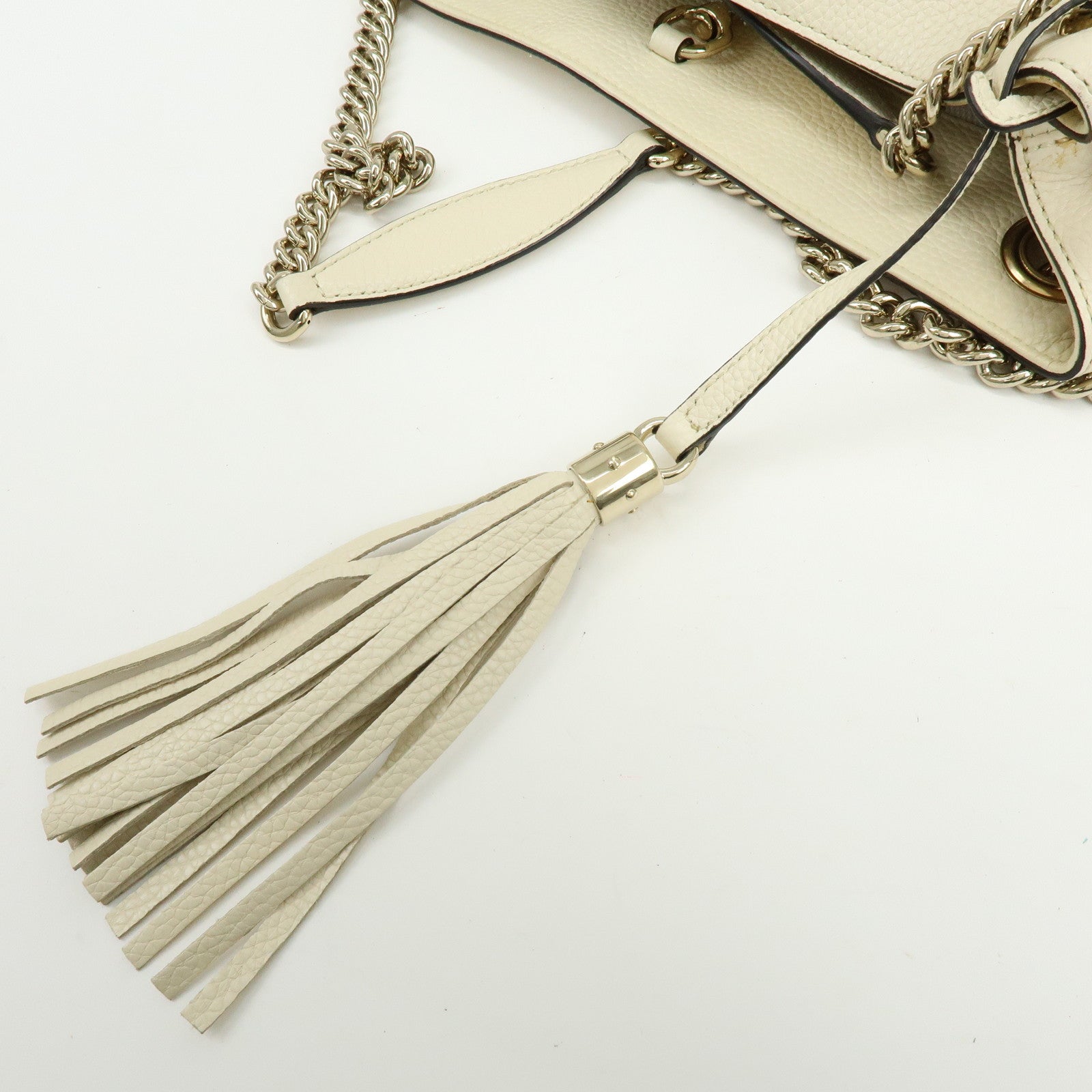 GUCCI SOHO Interlocking G Calf Leather Chain Shoulder Bag 536196