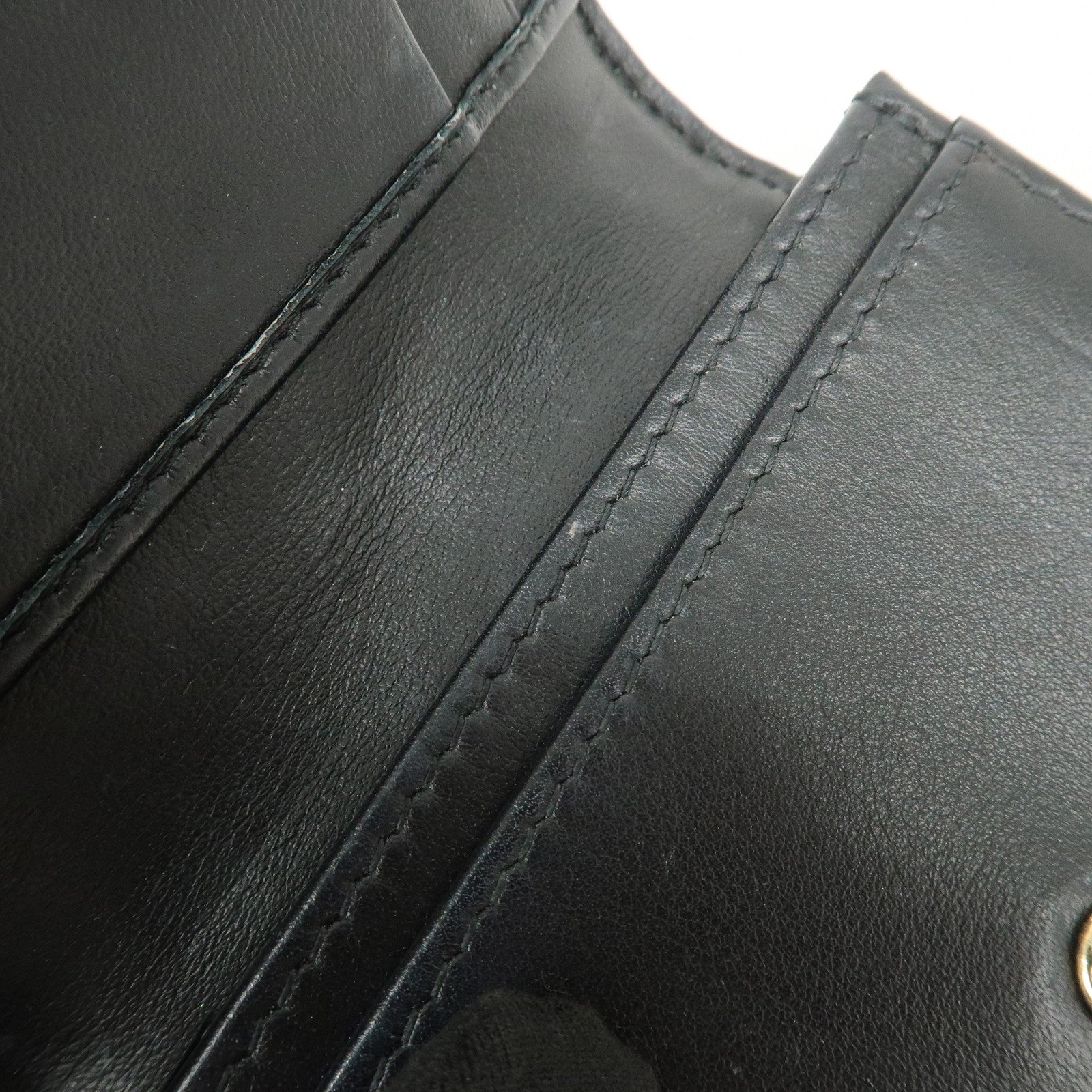 Christian Dior Cannage Lady Dior Patent Leather Card Holder Black S0011