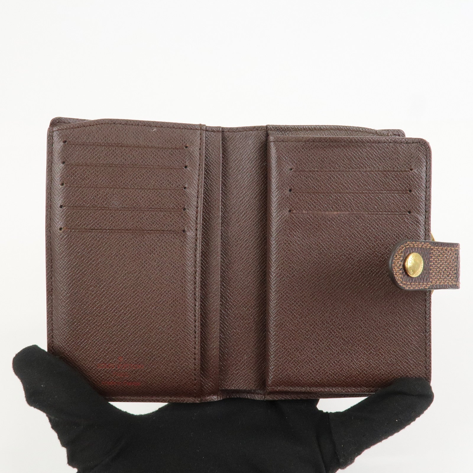 Louis Vuitton Damier Portefeuille Viennois Canvas Bi-fold Wallet Brown N61674