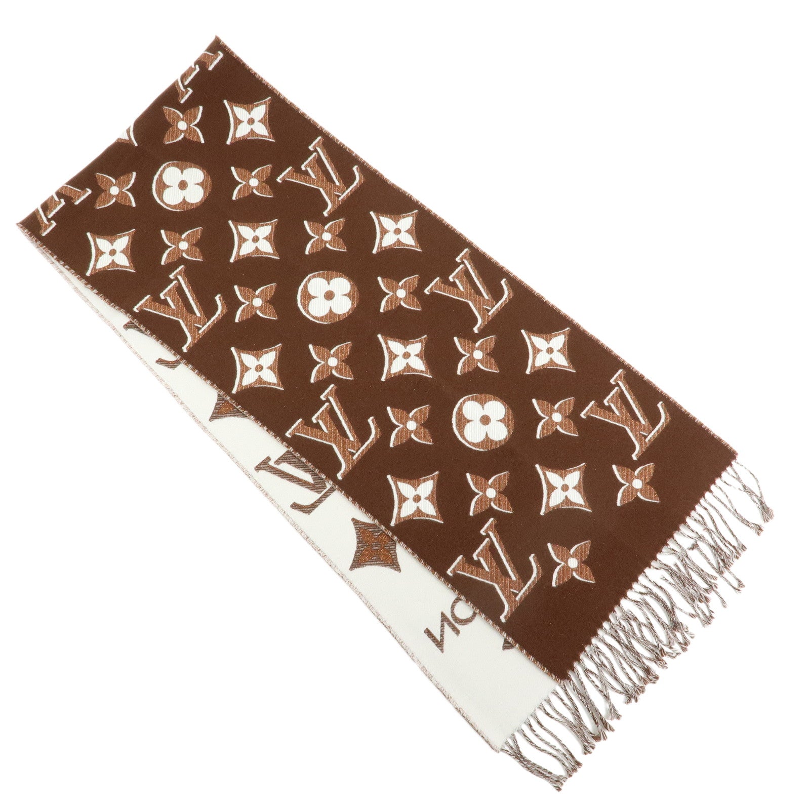 Louis Vuitton Wool Rayon Silk LV Essential Shine Scarf M78896