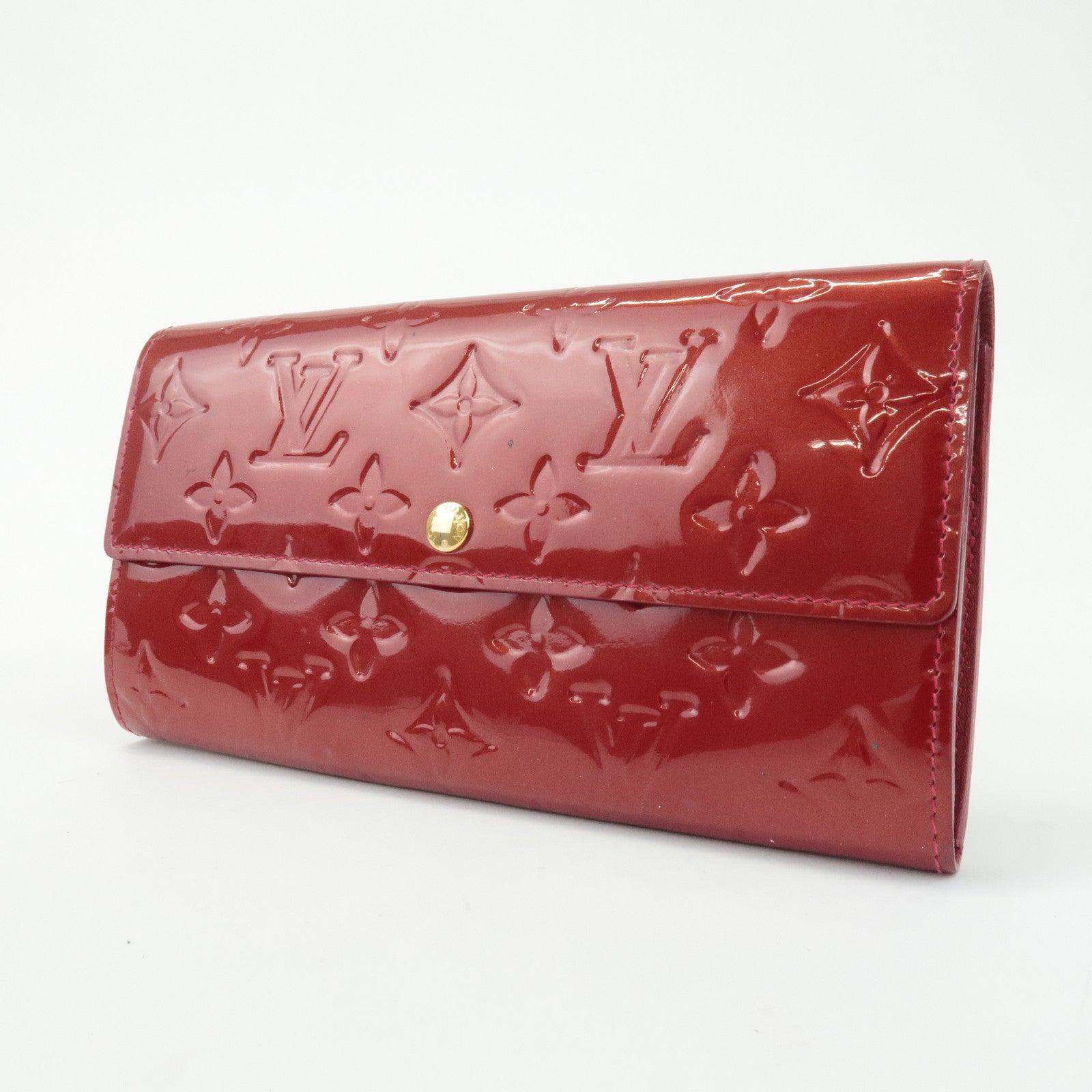 Louis Vuitton Monogram Vernis Leather Wallet Pomme d'Amour M93530 Used