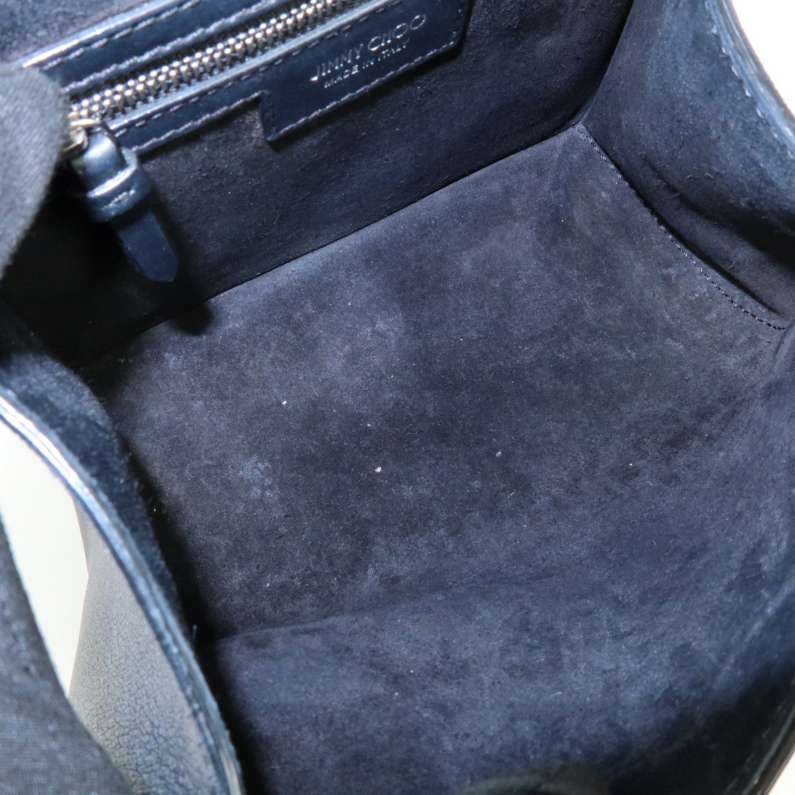 Jimmy Choo Madeline Leather Rhinestone 2Way Hand Shoulder Bag Black