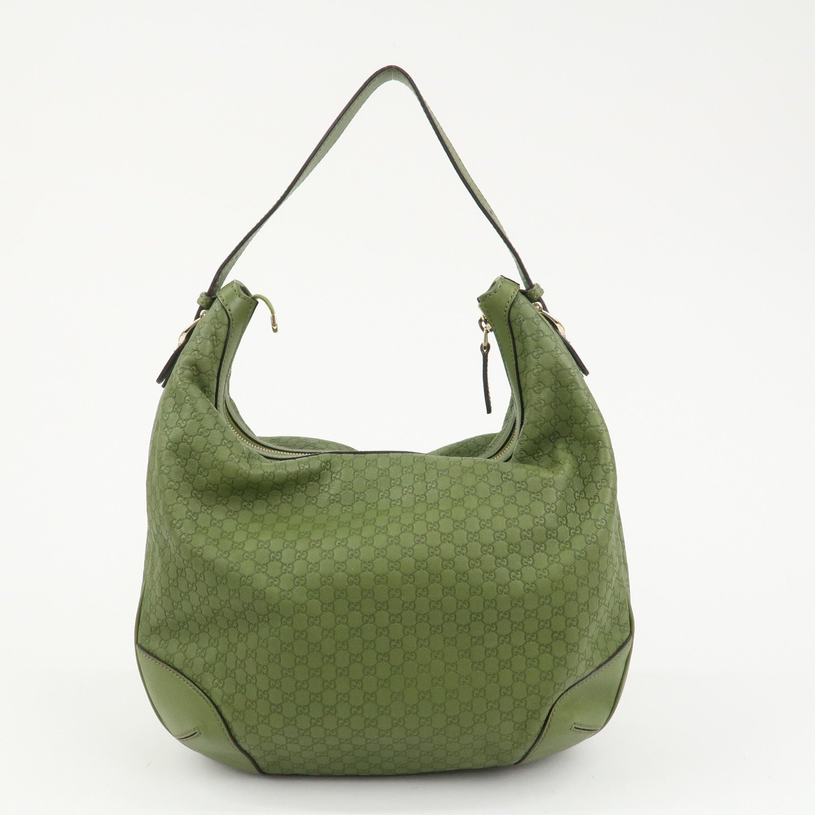 GUCCI Micro Guccissima Leather Shoulder Bag Hand Bag Green 309618