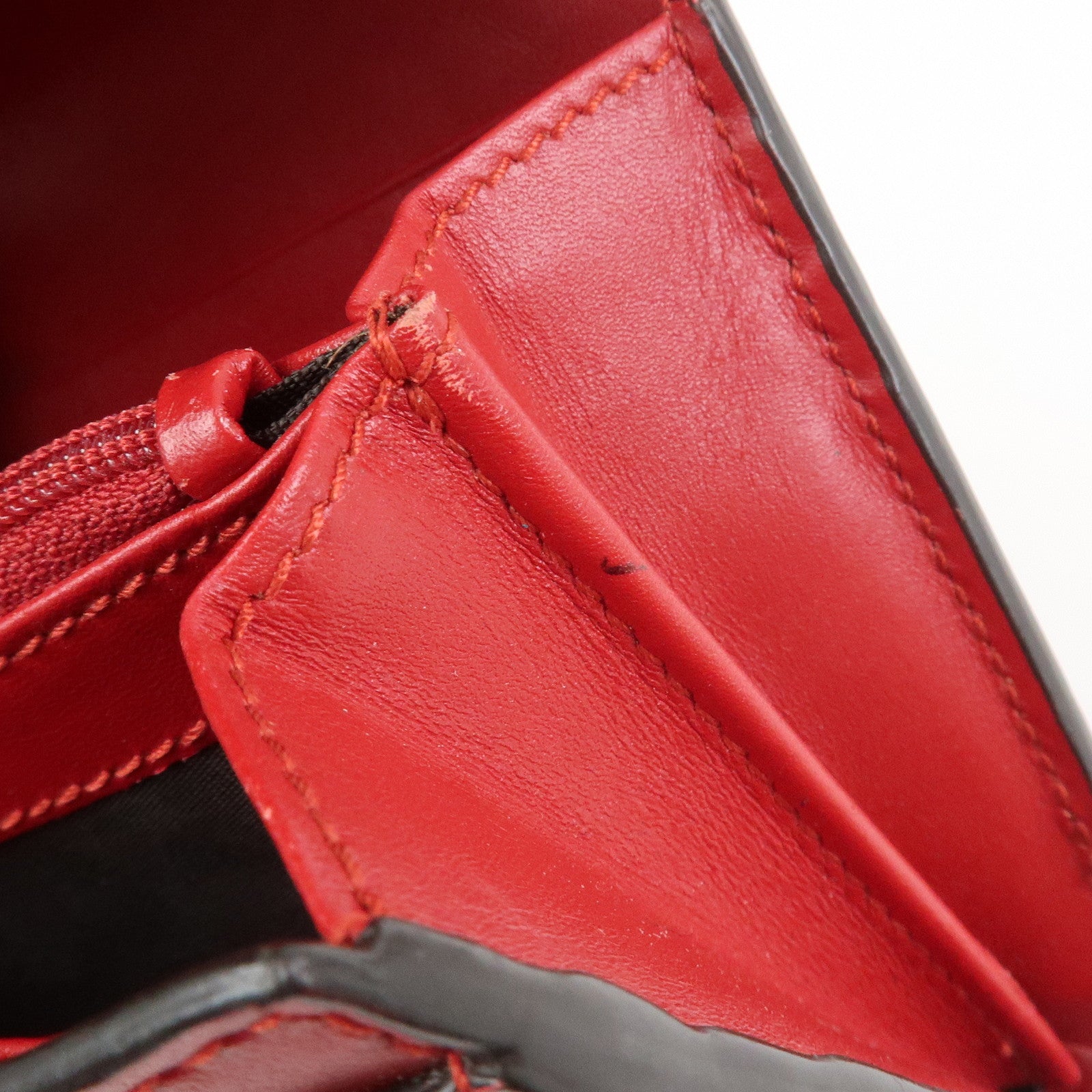 GUCCI Guccissima Interlocking G Flap Long Wallet Red 388679