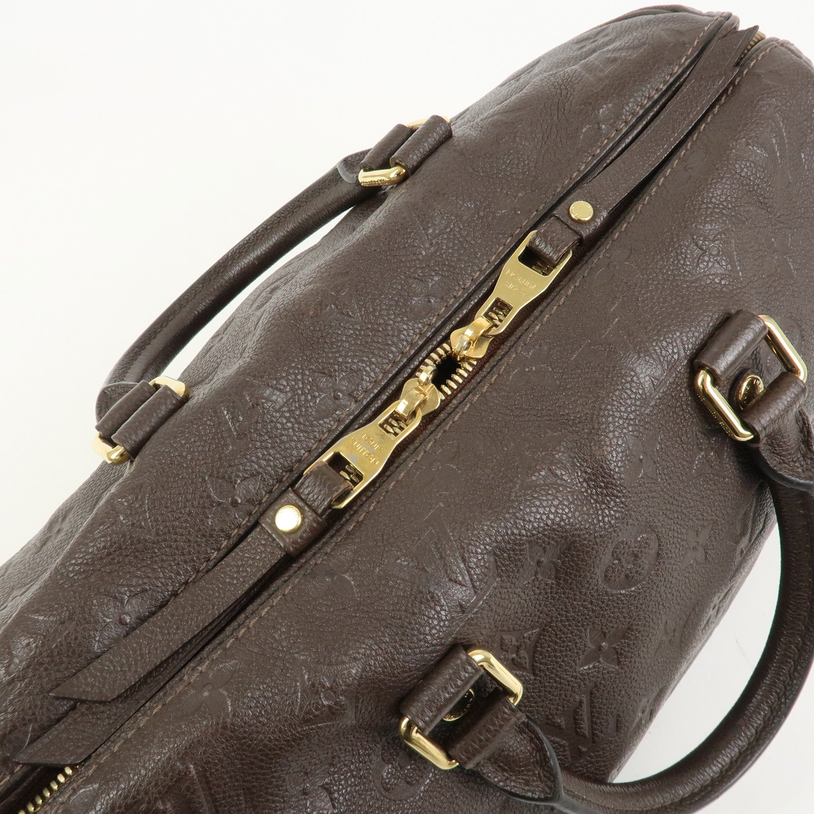 Louis Vuitton Monogram Empreinte Speedy 30 Bandouliere Terre M40751
