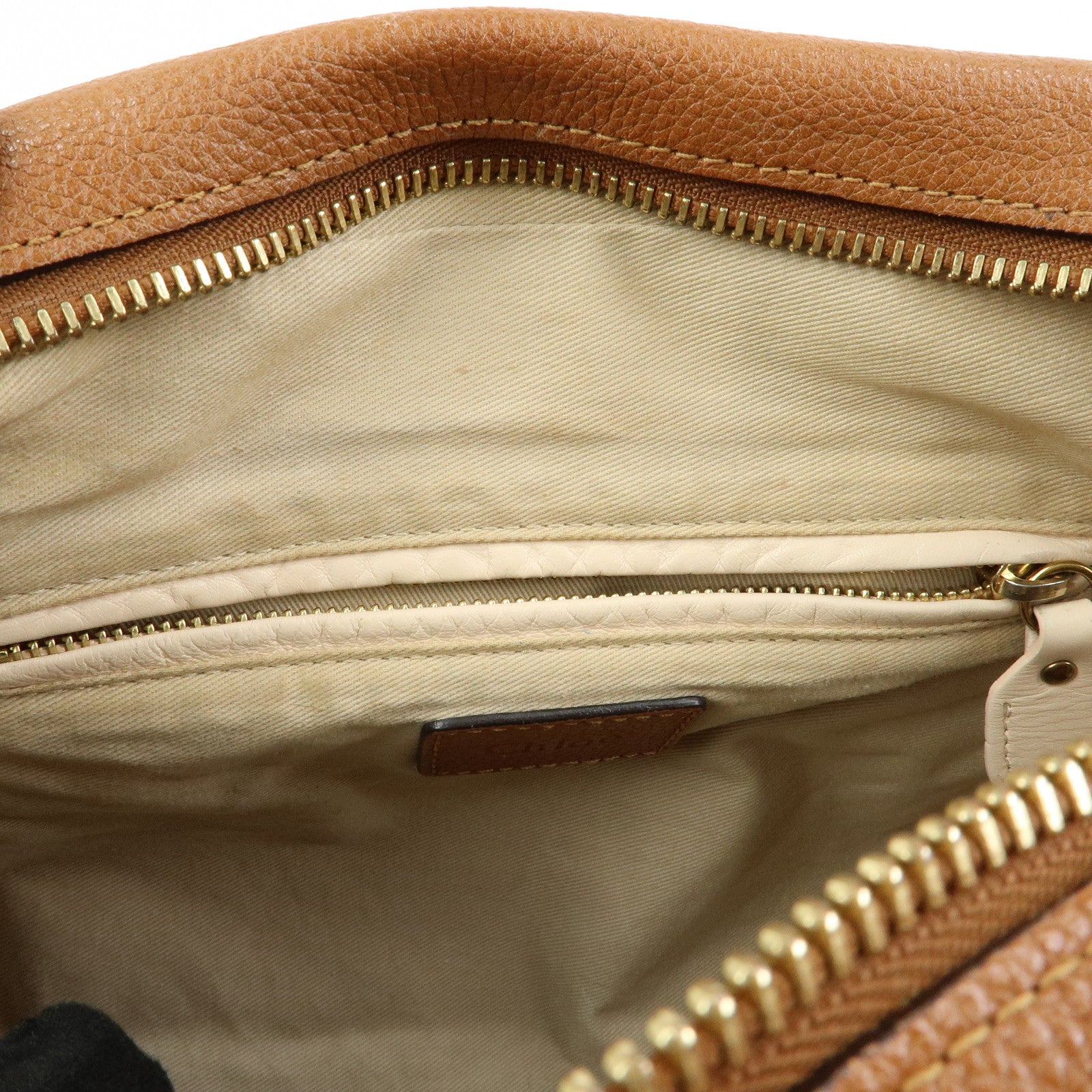 Chloe Paraty Leather 2Way Bag Shoulder Bag Hand Bag Brown