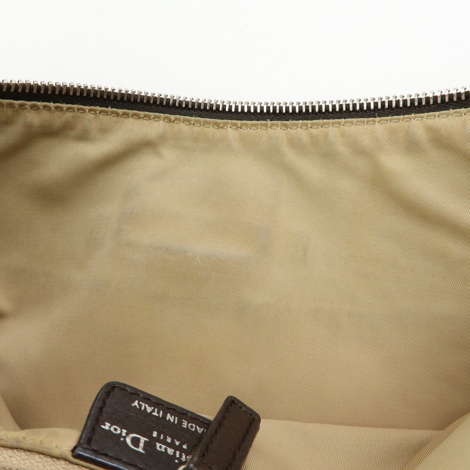 Christian Dior Street Chic Trotter Canvas Leather Shoulder Bag