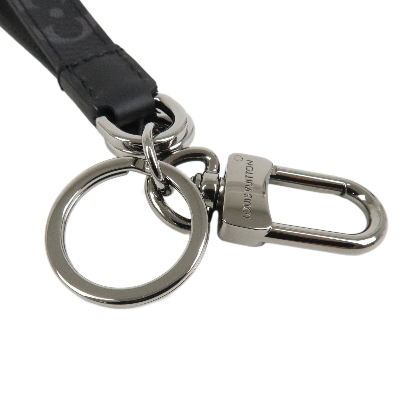 Louis Vuitton Monogram Eclipse Porte Cles Dragonne Key Chain M61950