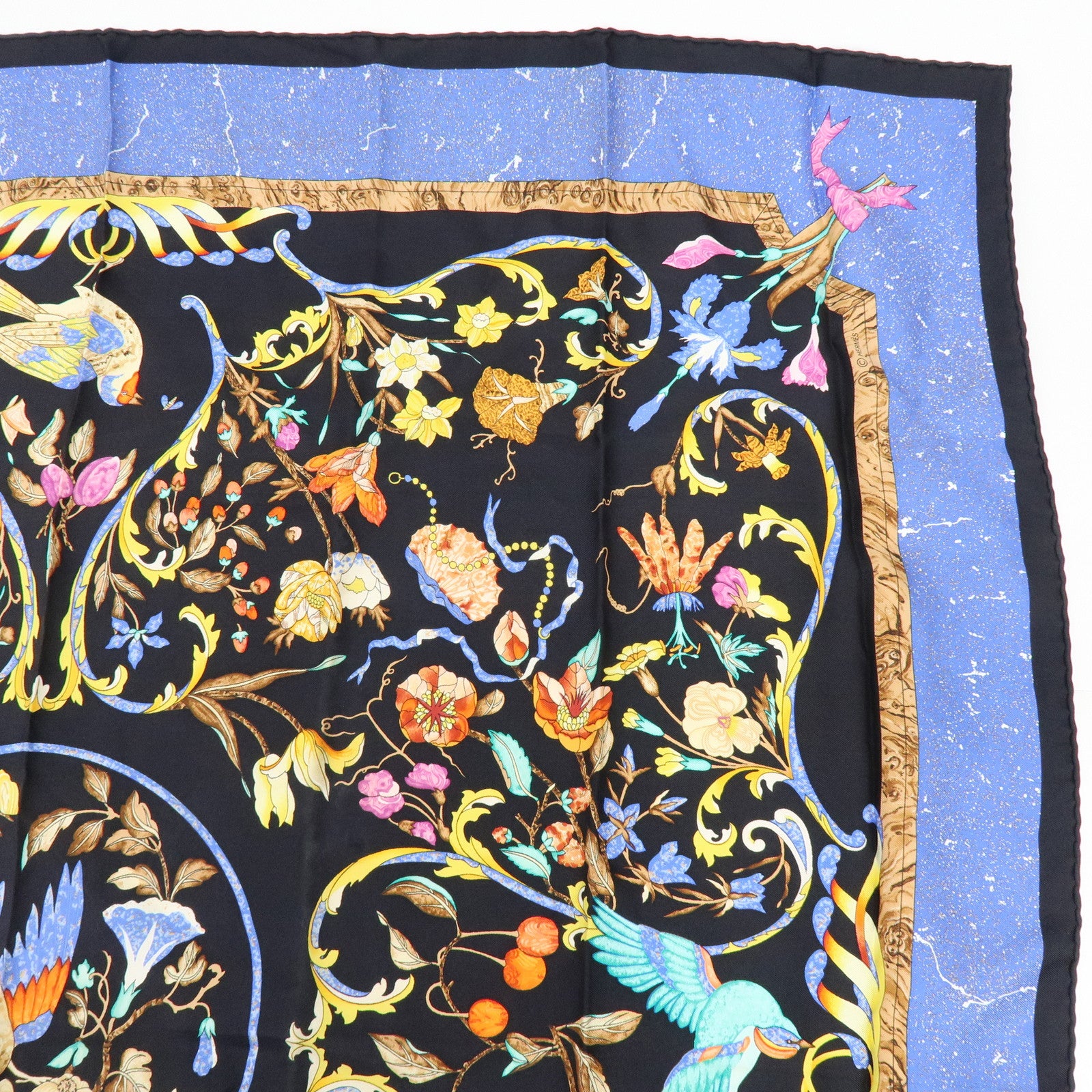 HERMES Carre 90 Silk 100% Scarf PIERRES D' ORIENT ET D' OCCIDENT