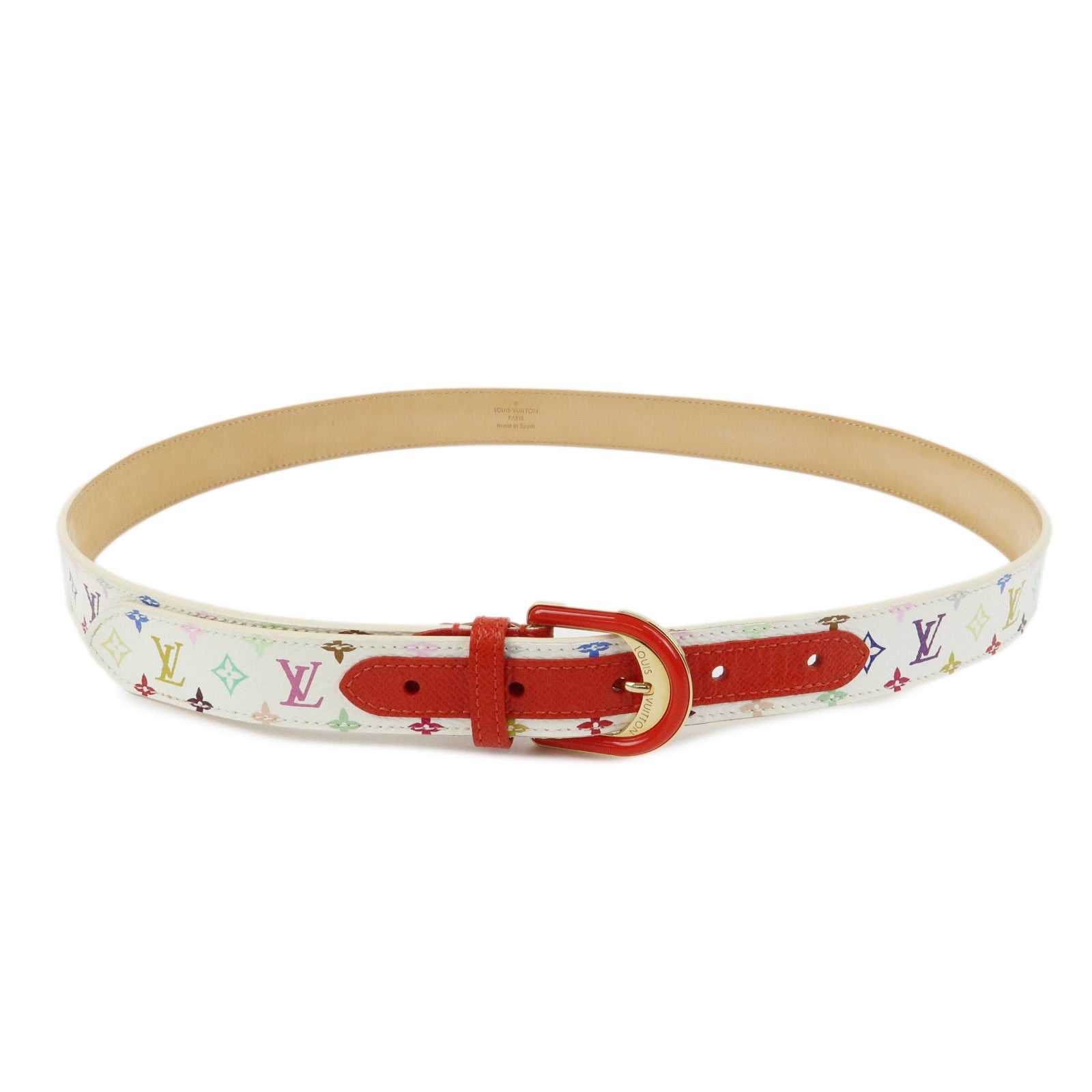 Louis Vuitton Monogram Multicolor Ceinture Candy Belt Blanc M9731