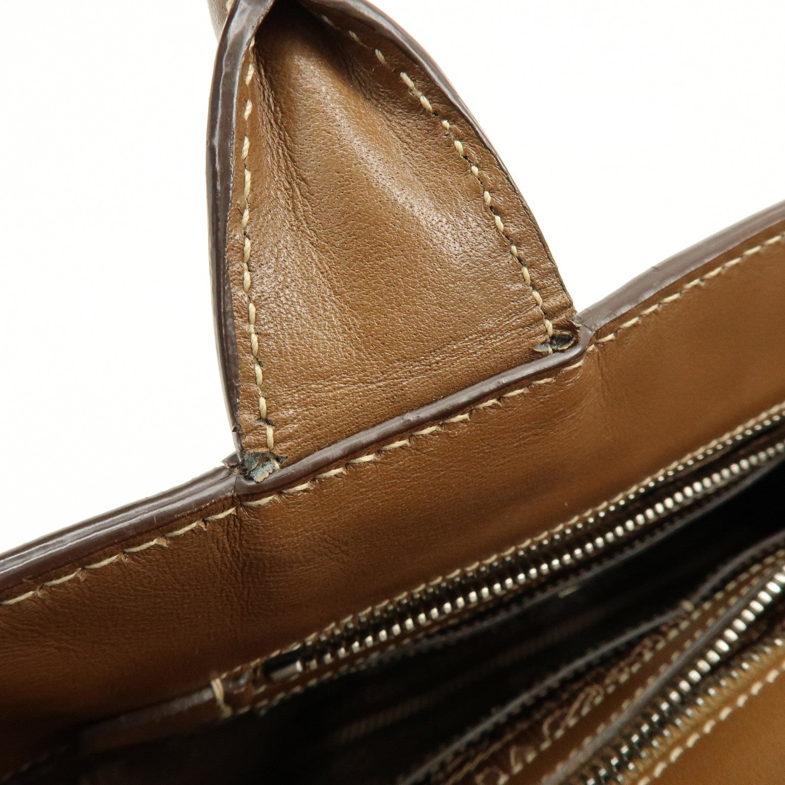 PRADA Canapa Triangle Logo 2Way Bag Shoulder Hand Bag Brown 1BG900