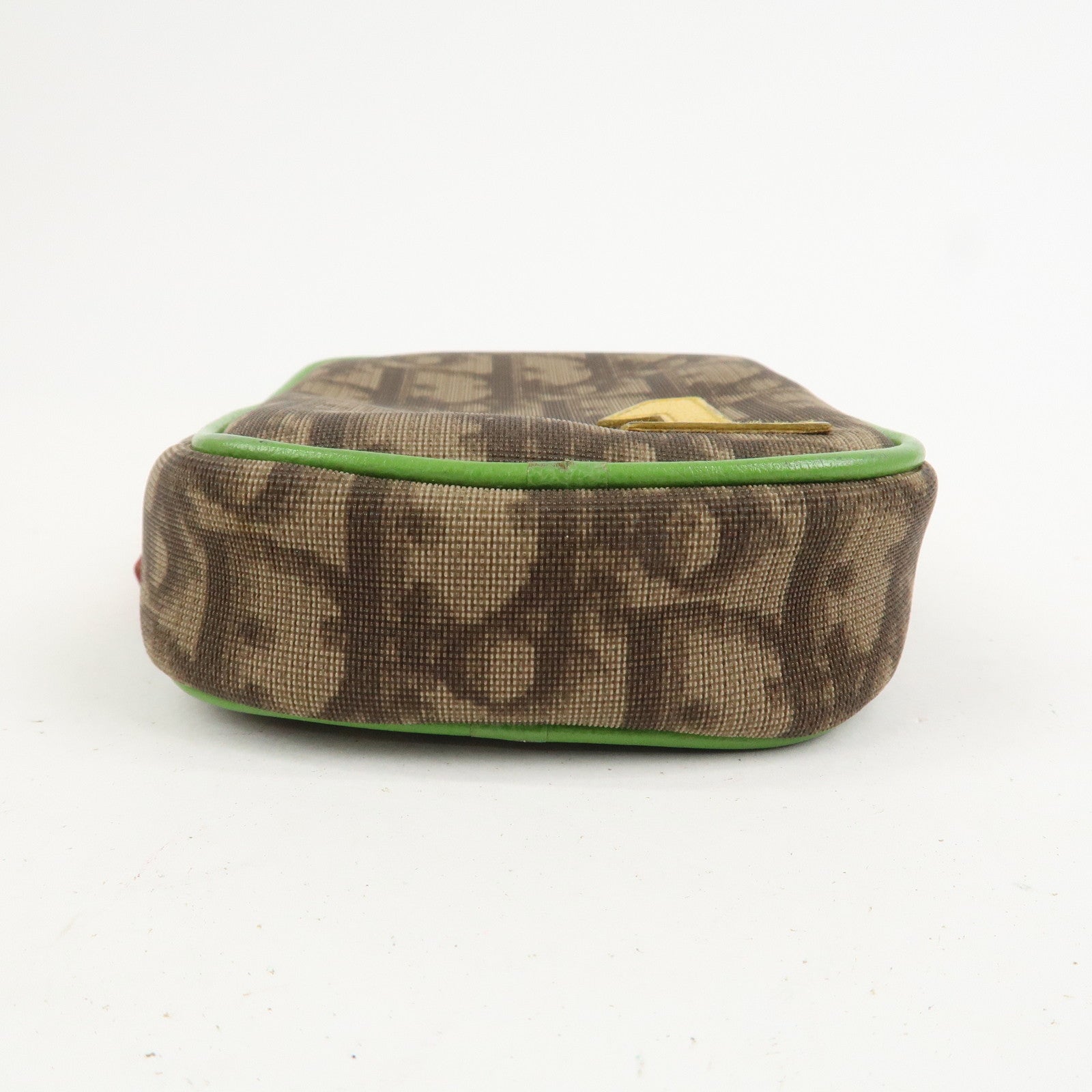 Christian Dior Rasta Trotter PVC Leather Pouch Cosmetic Pouch Brown