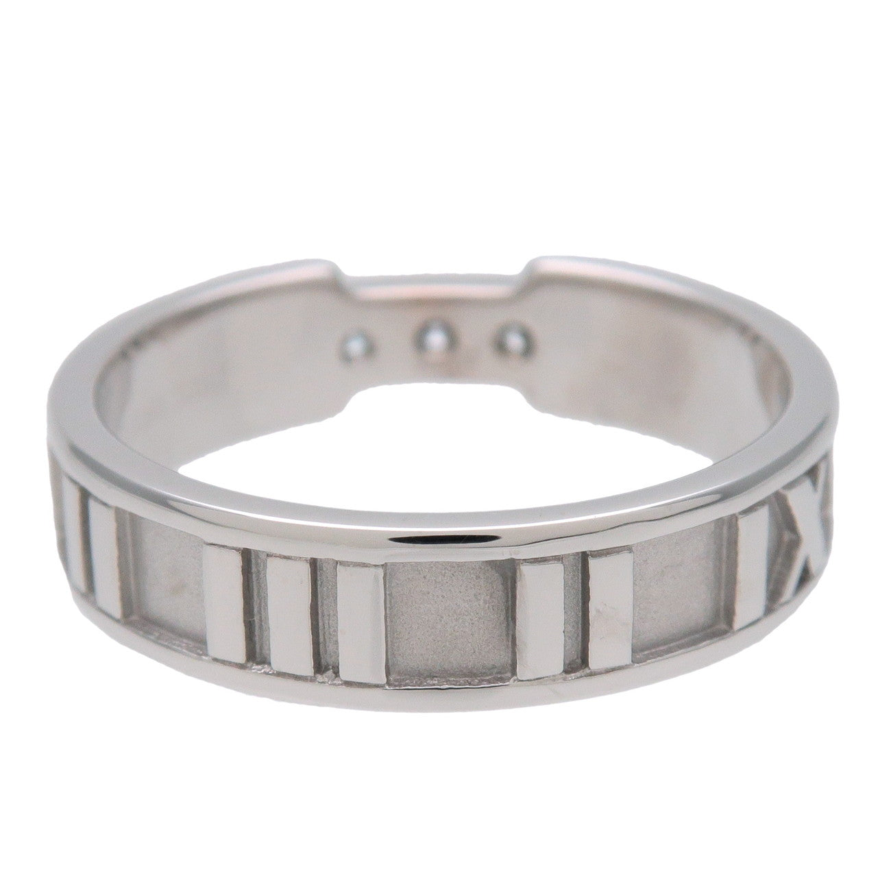 Tiffany & Co Atlas 3P Diamond Ring 750WG White Gold US8.5-9 EU59