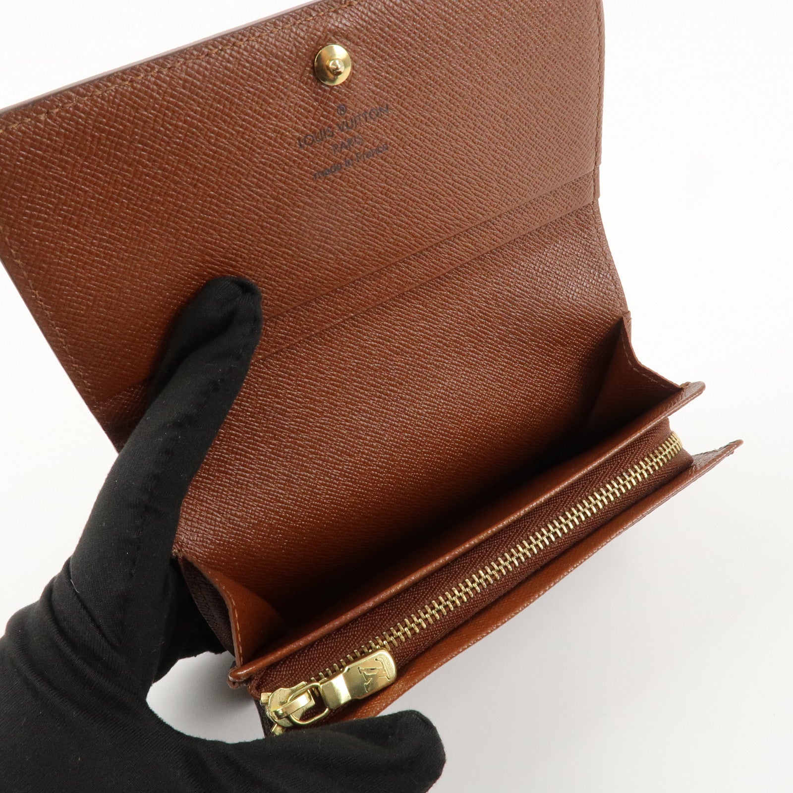 Louis Vuitton Monogram Porte Monnaie Billets Tresor Wallet M61730 Used