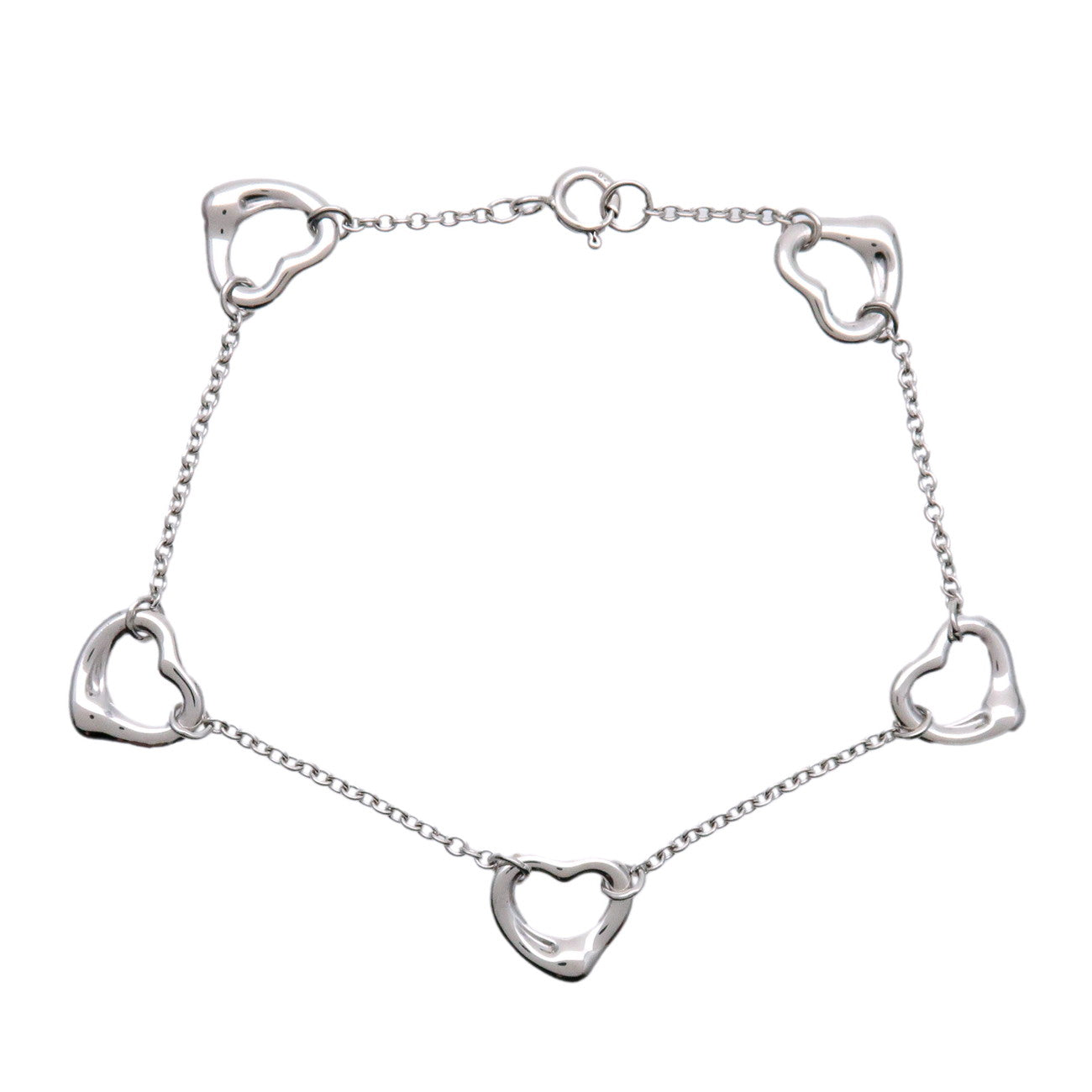 Tiffany & Co Open Heart 5P Bracelet SV925 Silver
