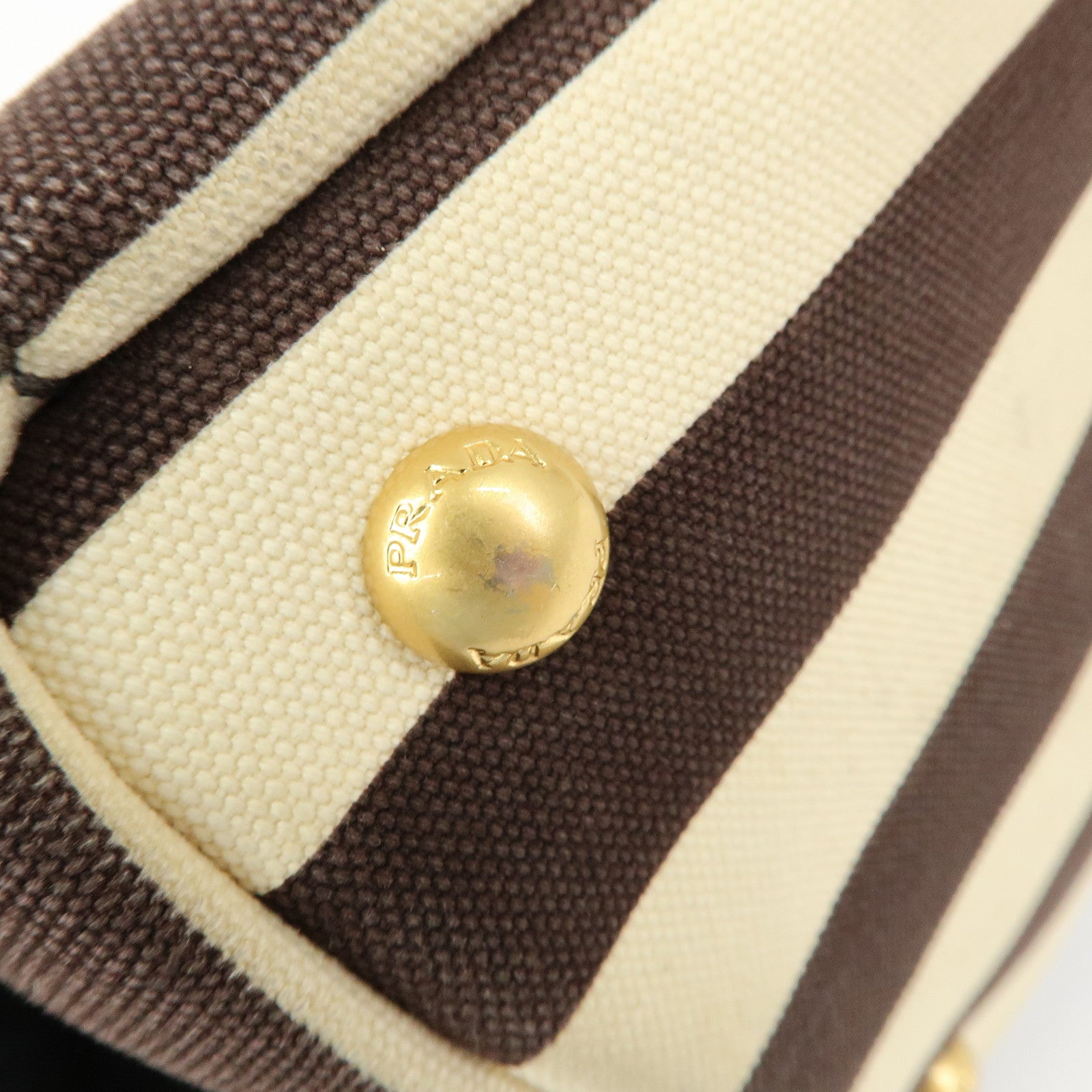 PRADA Triangle Logo Canapa Canvas 2Way Hand Bag Shoulder Bag B2642B