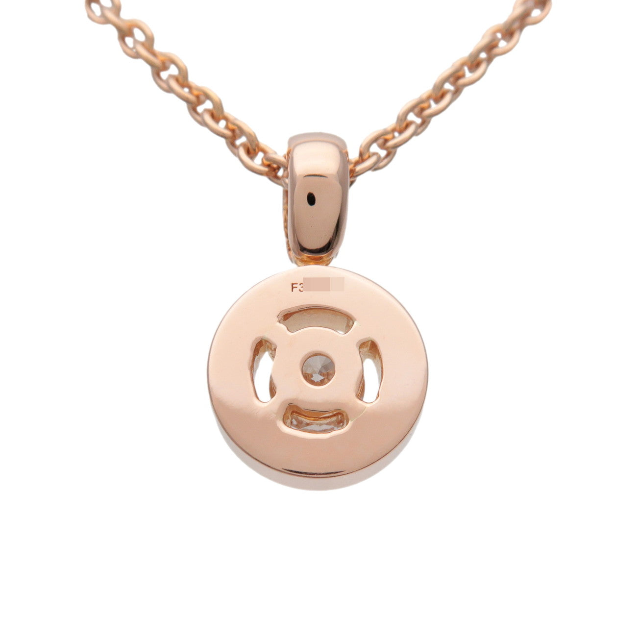 BVLGARI BVLGARI 1P Diamond Necklace K18 750PG Rose Gold