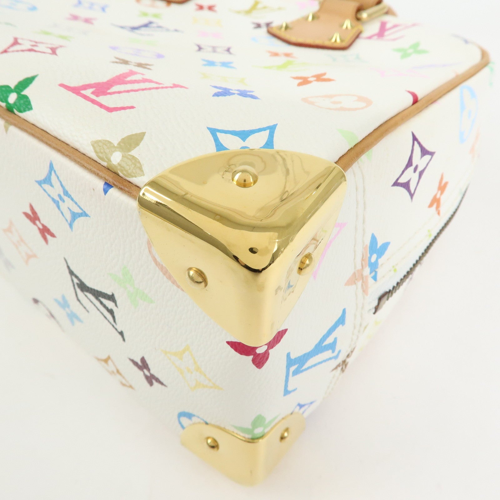 Louis Vuitton Monogram Multicolor Trouville Hand Bag Blanc M92663