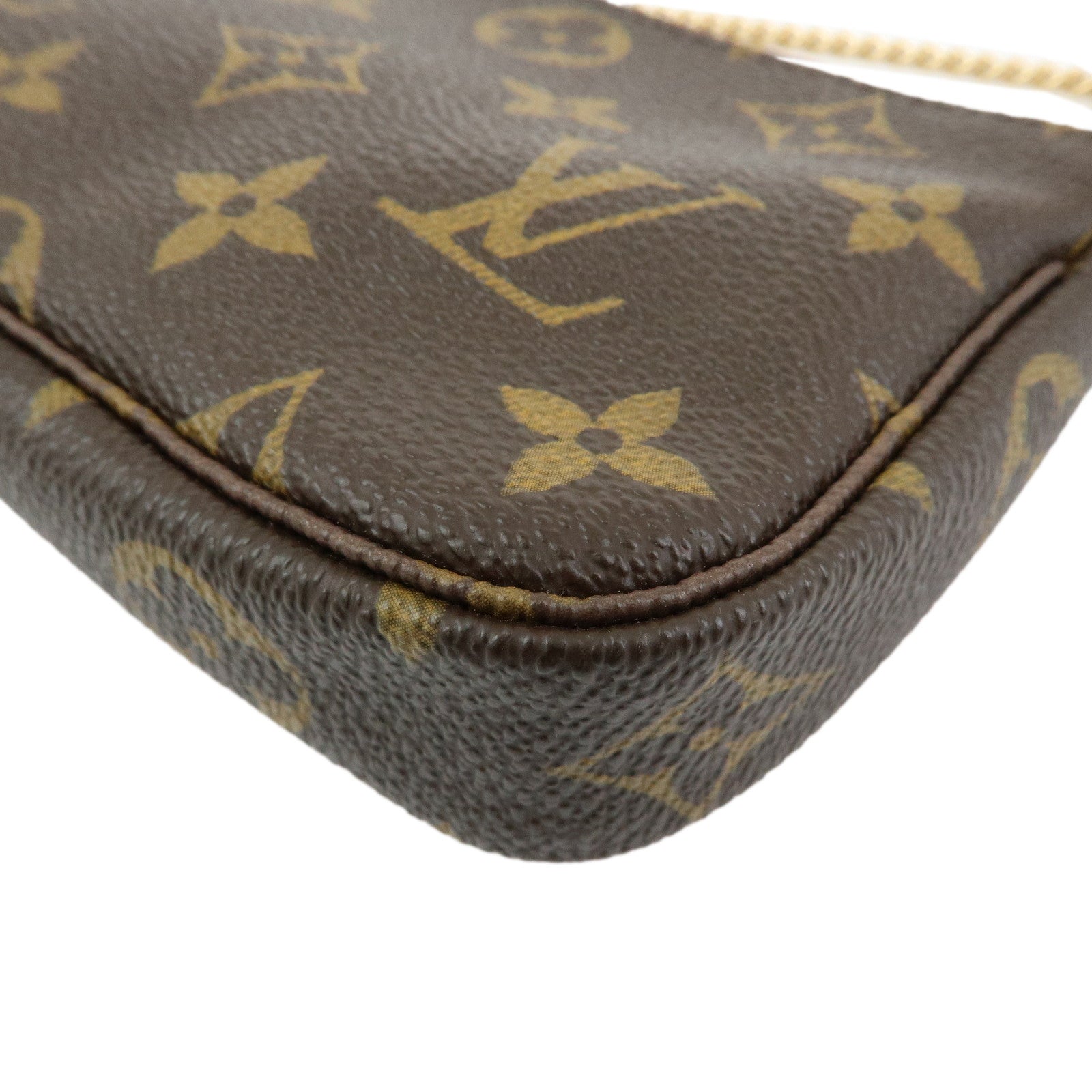 Louis Vuitton Monogram Mini Pochette Accessoires Hand Bag M58009
