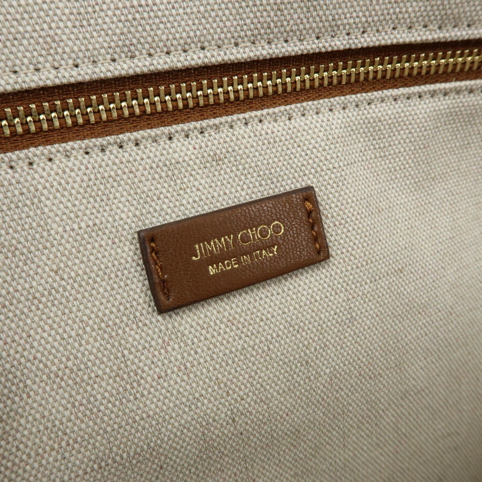 JIMMY CHOO Raffia Leather Tote Bag Shoulder Bag Blue Brown
