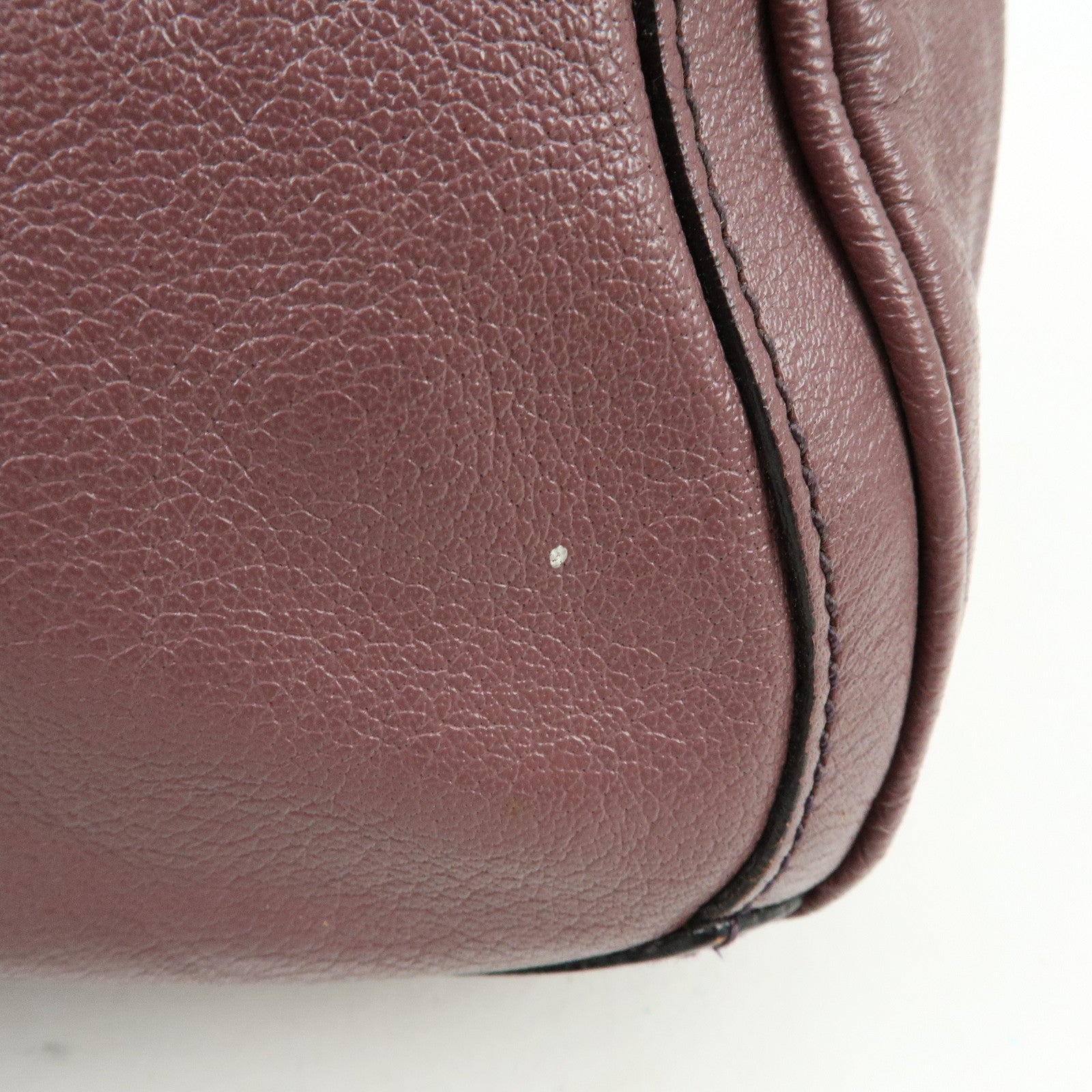 Ferragamo Gancini Leather Tote Bag Hand Bag Light Purple