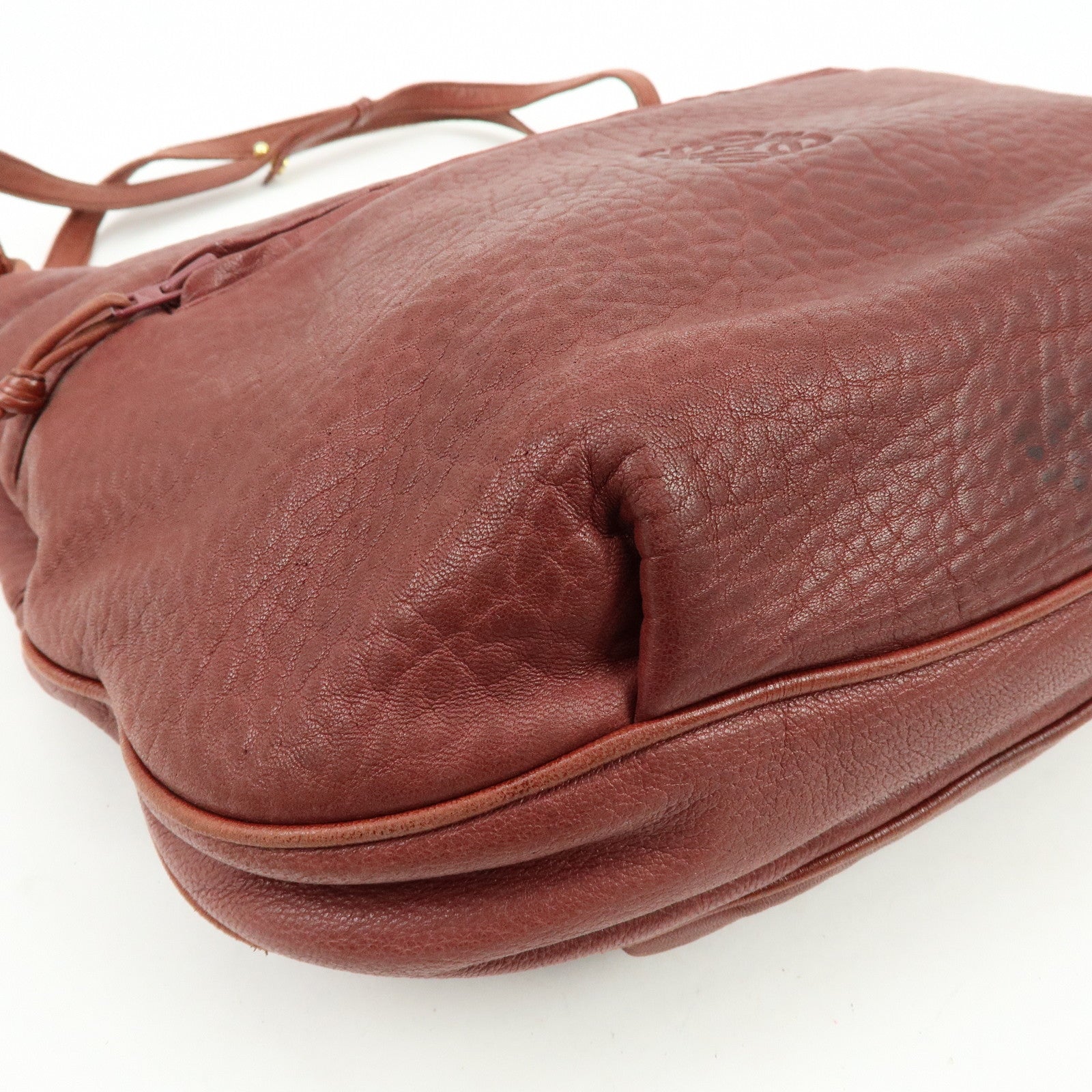 LOEWE Anagram Leather Tote Bag Shoulder Bag Bordeaux