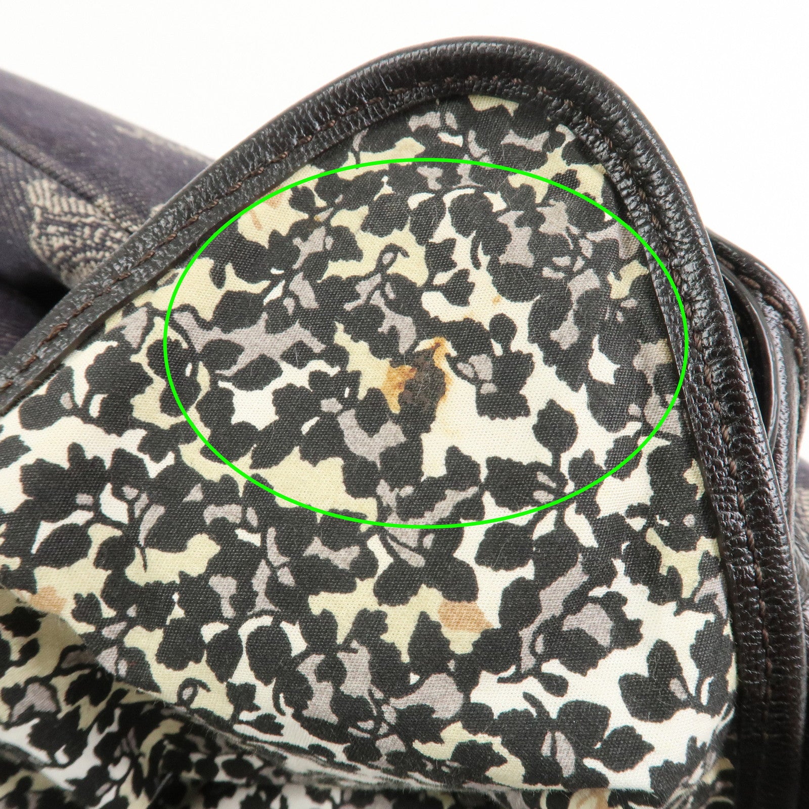 CELINE Macadam Denim Leather Shoulder Bag Hand Bag