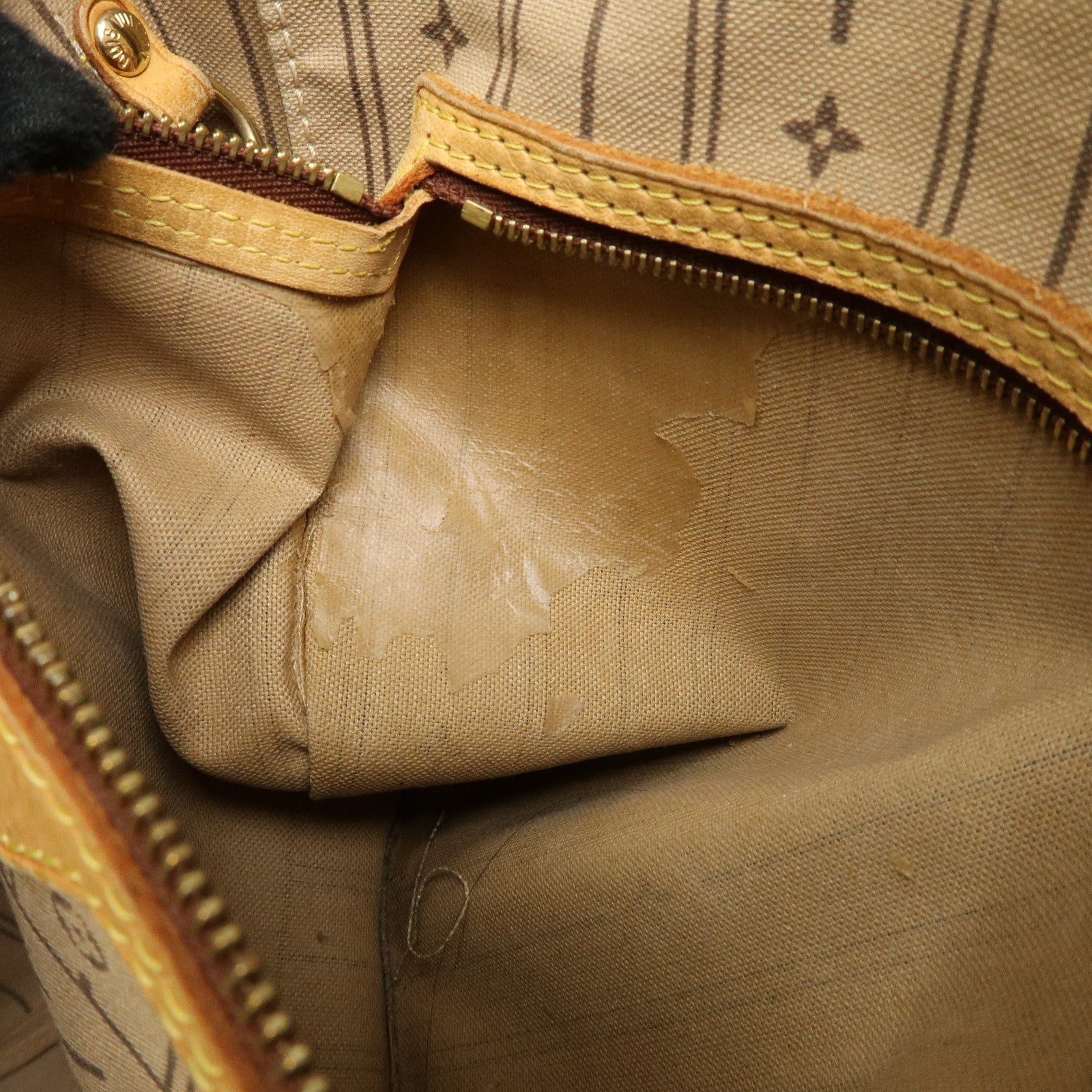 Louis Vuitton Monogram Neverfull MM Tote Shoulder Bag Brown M40156