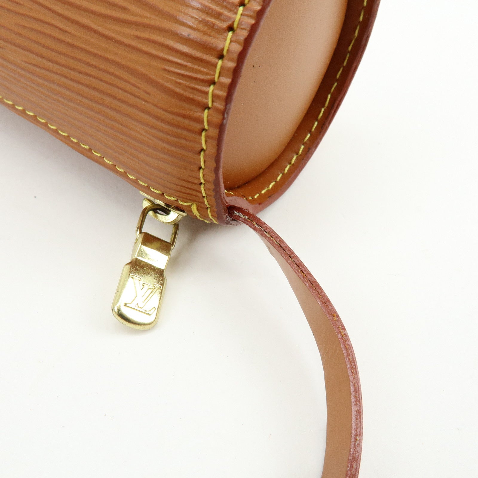 Louis Vuitton Epi Soufflot Hand Bag Shoulder Bag Zipang Gold M52228